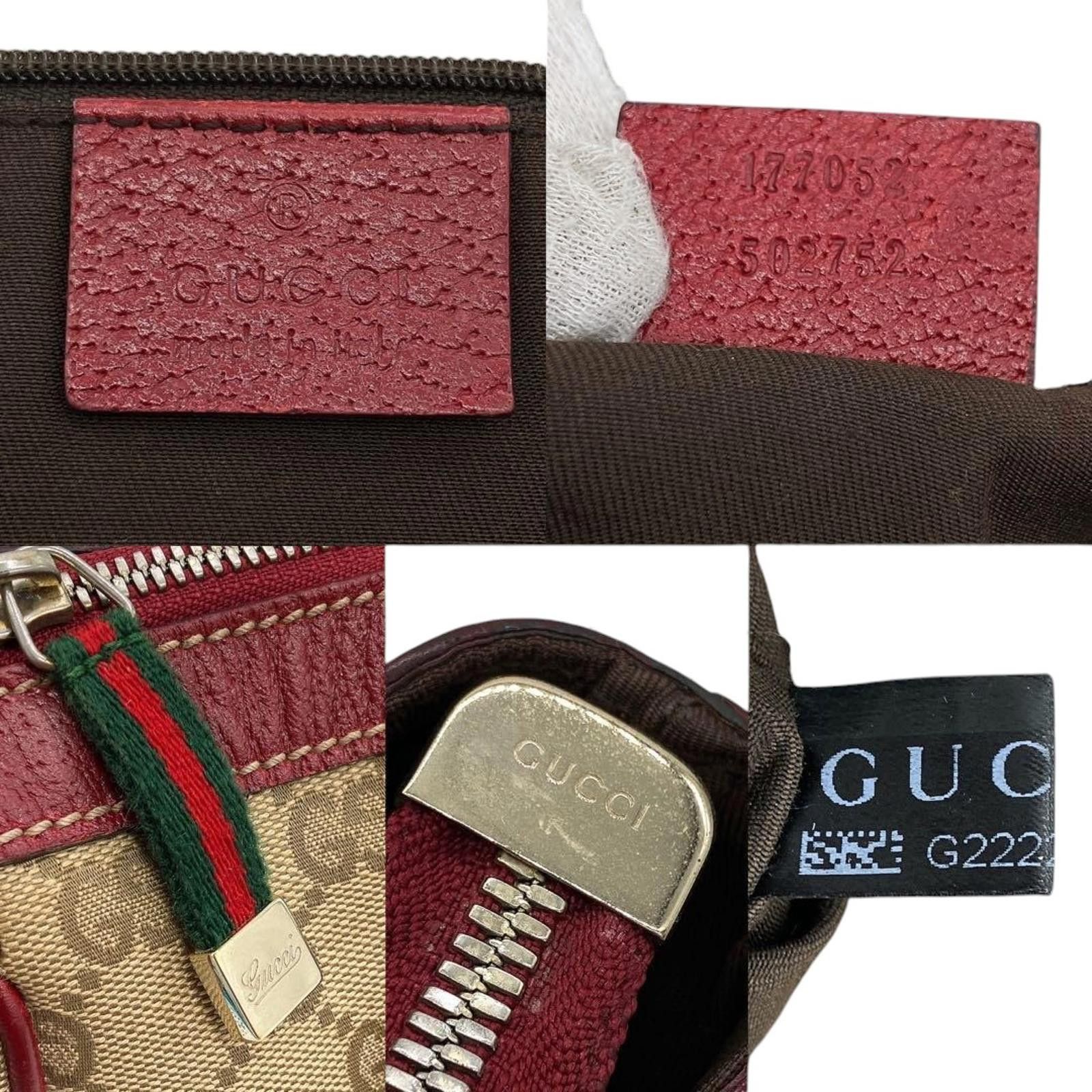 Gucci Gucci - Beige Burgundy GG Canvas Tote Bag Size ONE SIZE - 9 Thumbnail