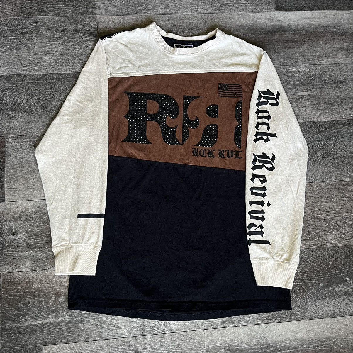 Rock Revival Vintage 2000s Rock Revival Rhodes Studded Longsleeve T Shirt Size US L / EU 52-54 / 3 - 1 Thumbnail