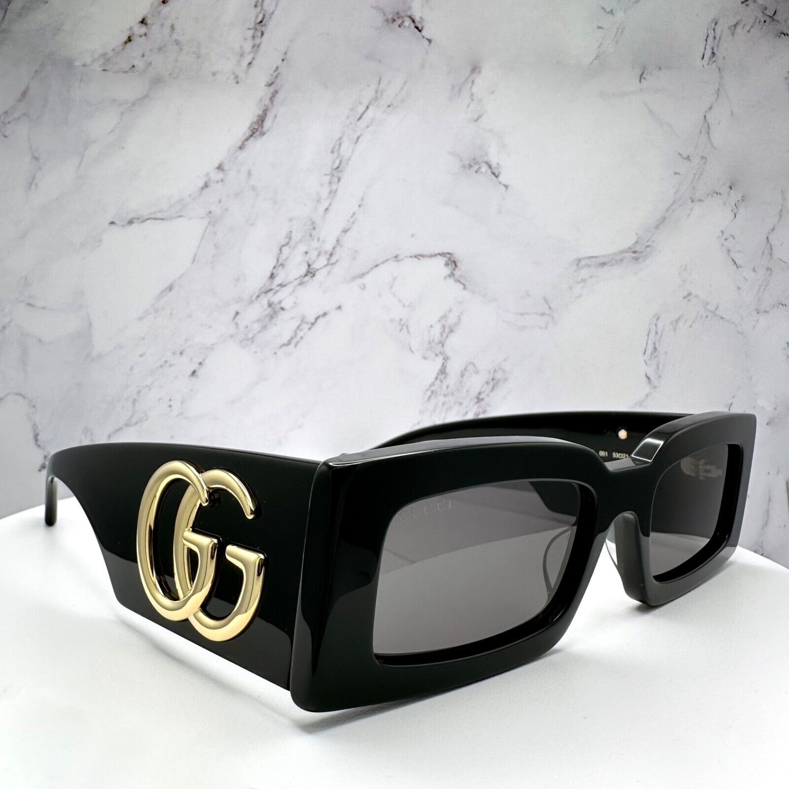 Gucci Sunglasses New Black Gold GG Logo Generation