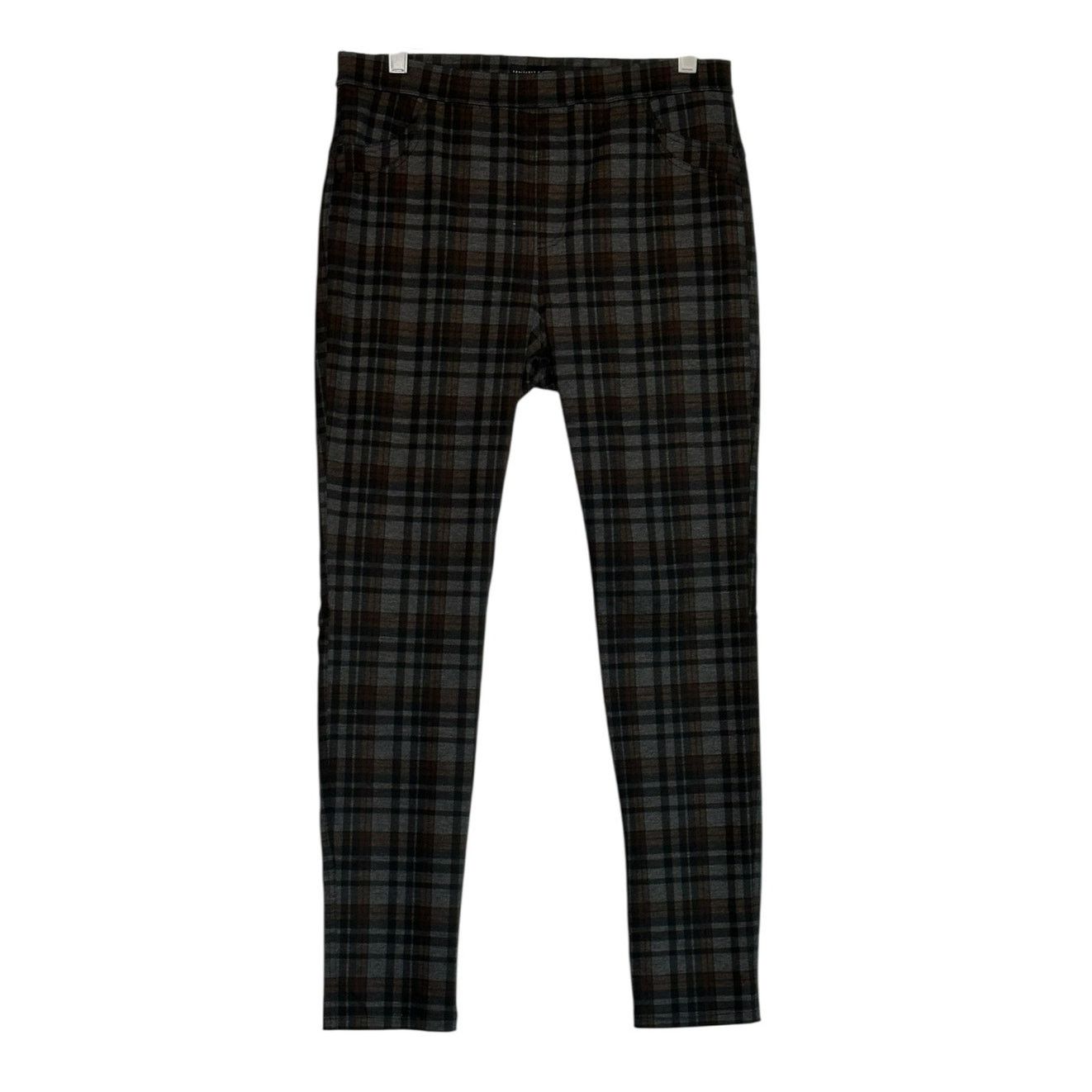 Anthropologie Sanctuary gray plaid pull on pants size XL Size 31" - 1 Thumbnail