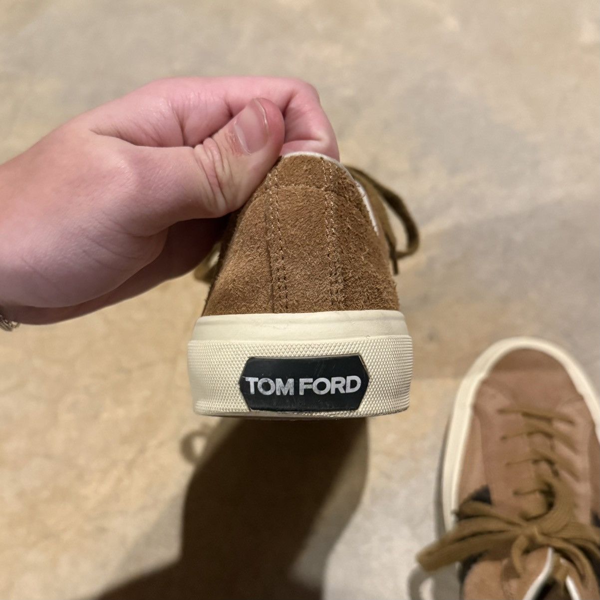 Tom Ford Tom Ford Cambridge Suede Leather Trim Low Top Sneakers Brown Size US 10 / EU 43 - 8 Thumbnail