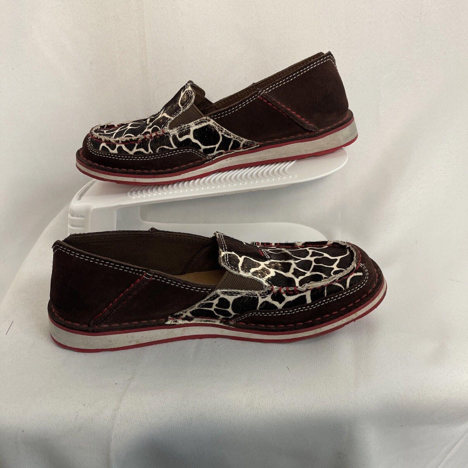Ariat Ariat Cruiser Women's 7B Shoes Loafers Brown Giraffe Suede Size US 7 / IT 37 - 2 Thumbnail