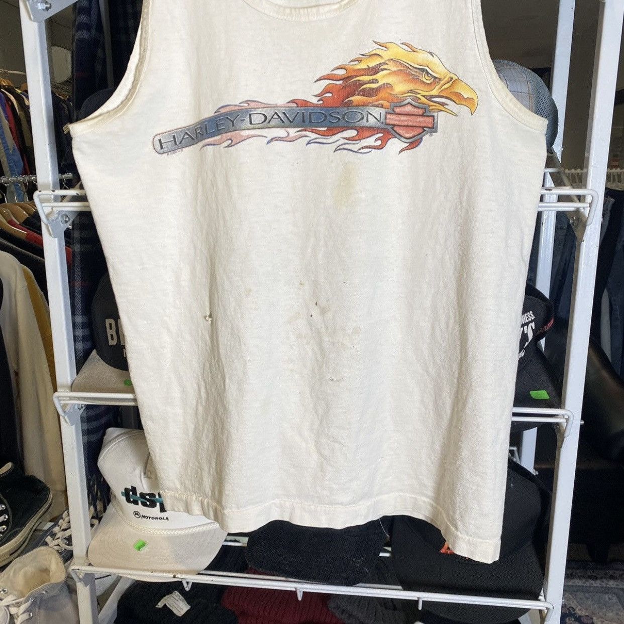 Harley Davidson Vintage 90s Harley Davidson flaming eagle tank top Size US M / EU 48-50 / 2 - 4 Thumbnail