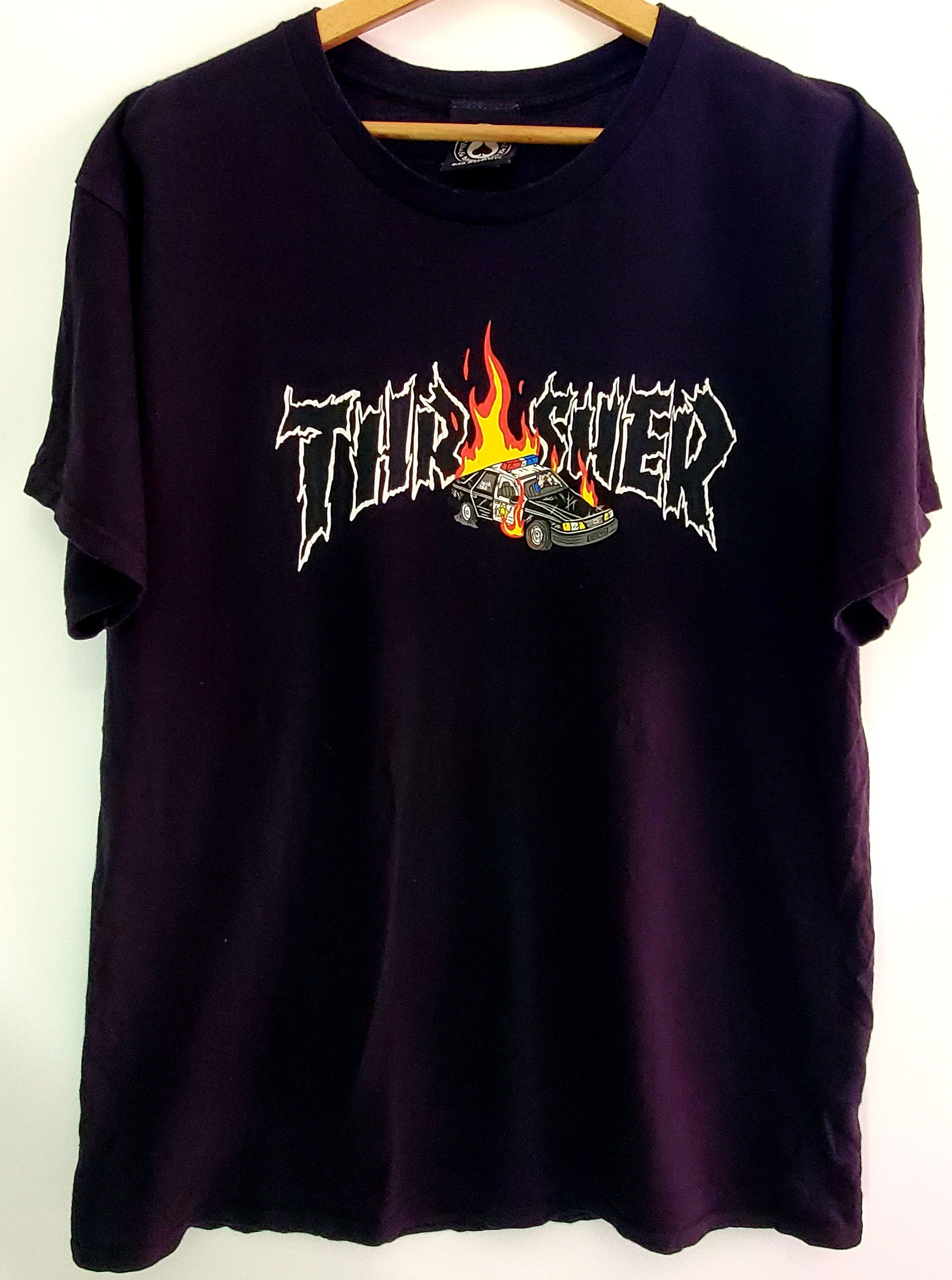 Thrasher × Vintage Vintage Thrasher Cop Car Black Tshirt size L Size US L / EU 52-54 / 3 - 1 Thumbnail