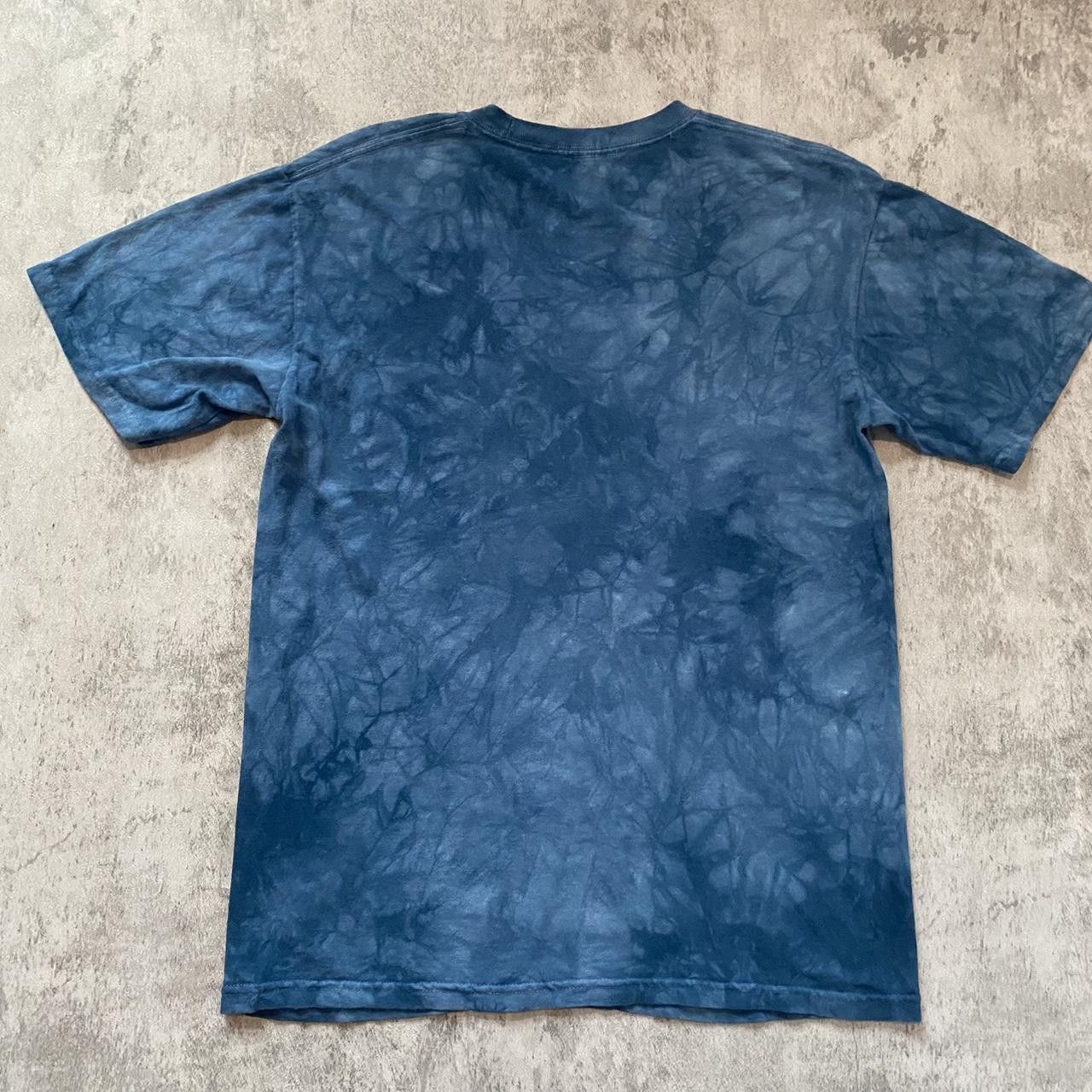 The Mountain Blue tie dye graphic tee with kitten in overalls design Size US S / EU 44-46 / 1 - 2 Thumbnail