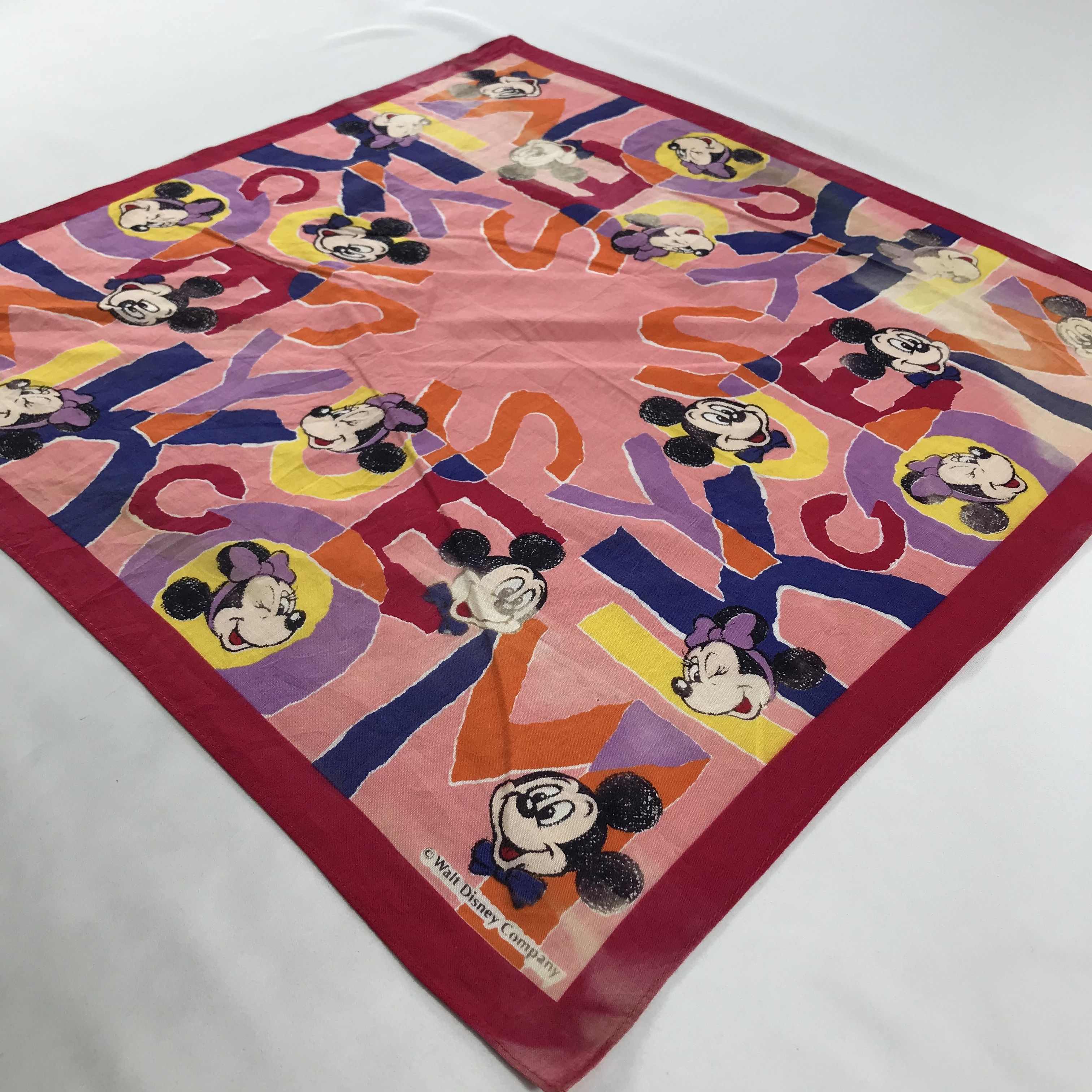 Disney × Vintage Disney Bandana / Handkerchief / Neckerchief - S1873 Size ONE SIZE - 2 Thumbnail