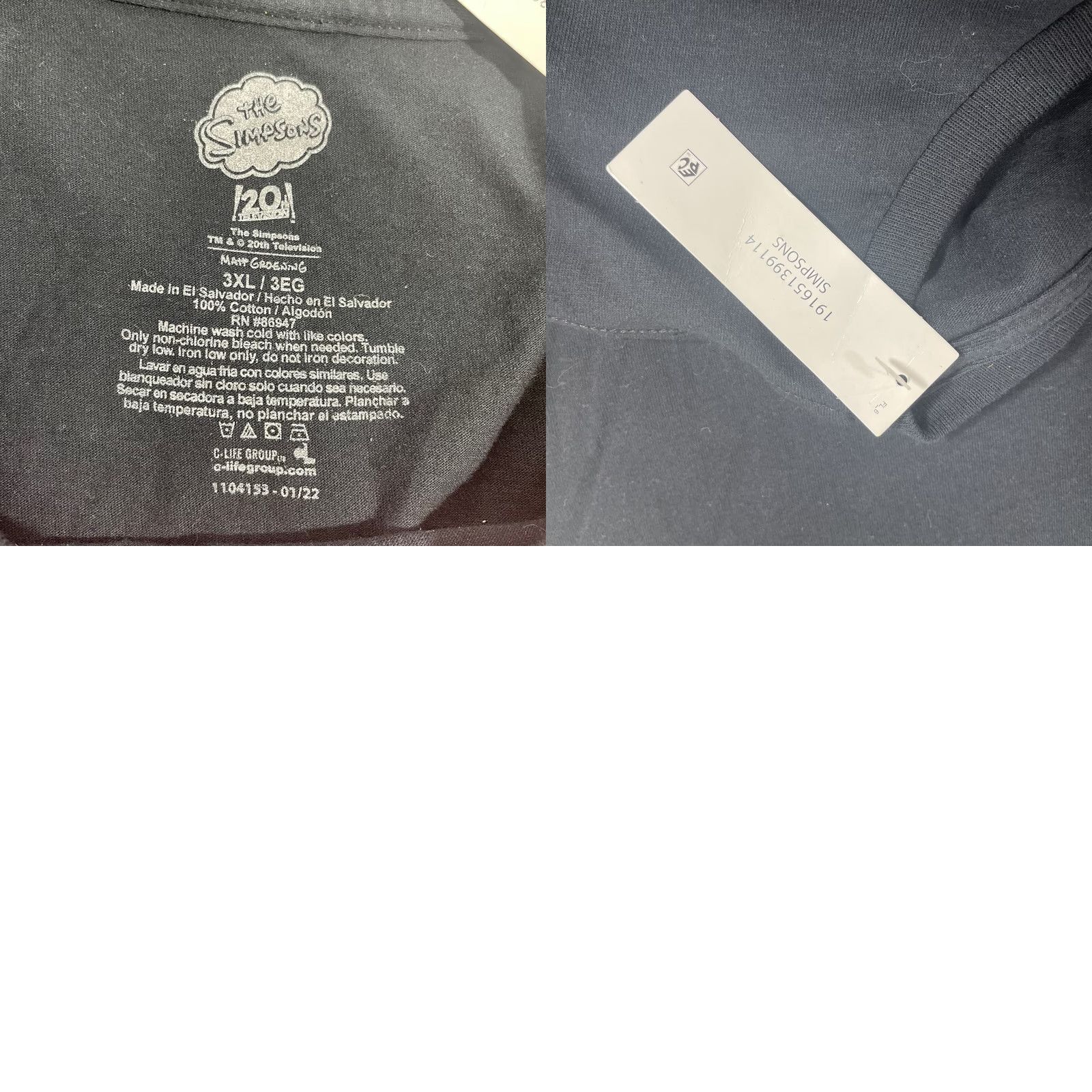 Vintage VINTAGE? The Simpsons Black Crew Neck T Shirt Mens 3XL Front Graphic 100 Cotton 2022 NWT Size US XXL / EU 58 / 5 - 10 Thumbnail