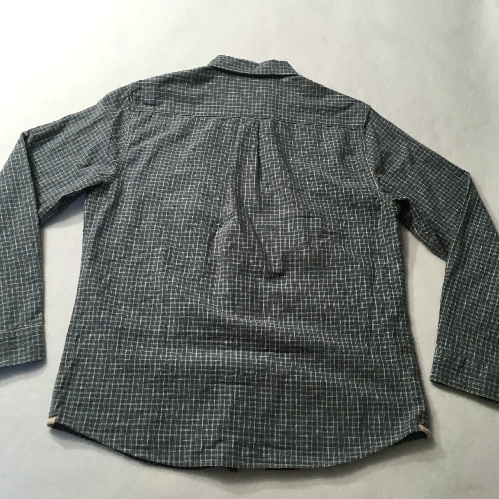 Carbon Carbon2 Shirt Men’s M Blue Beige Gray Check Long Sleeve Button Up Size US M / EU 48-50 / 2 - 7 Thumbnail