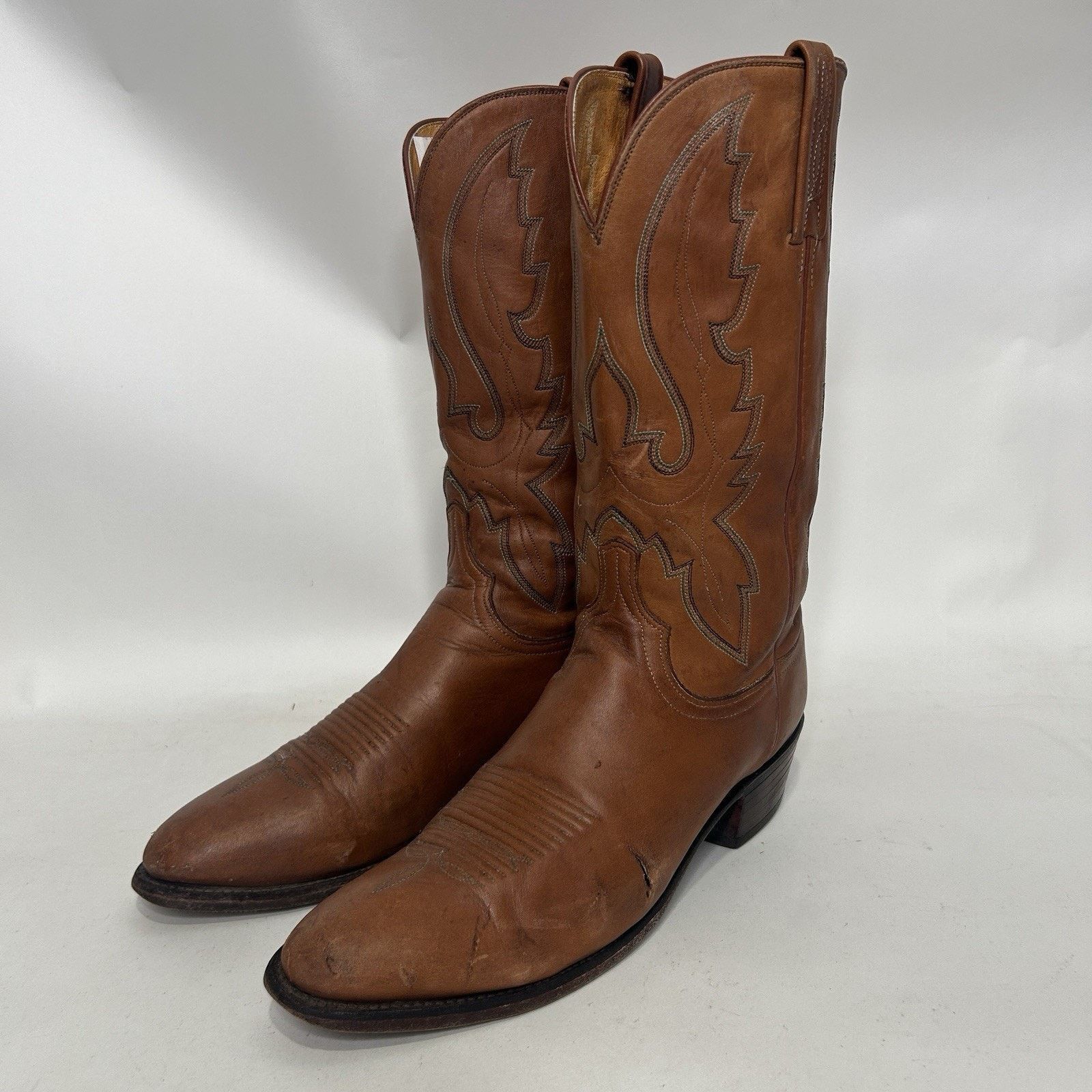 Lucchese Vintage Lucchese 1883 Cowboy Boots Style 1505 Men’s 10.5D Size US 10.5 / EU 43-44 - 3 Thumbnail