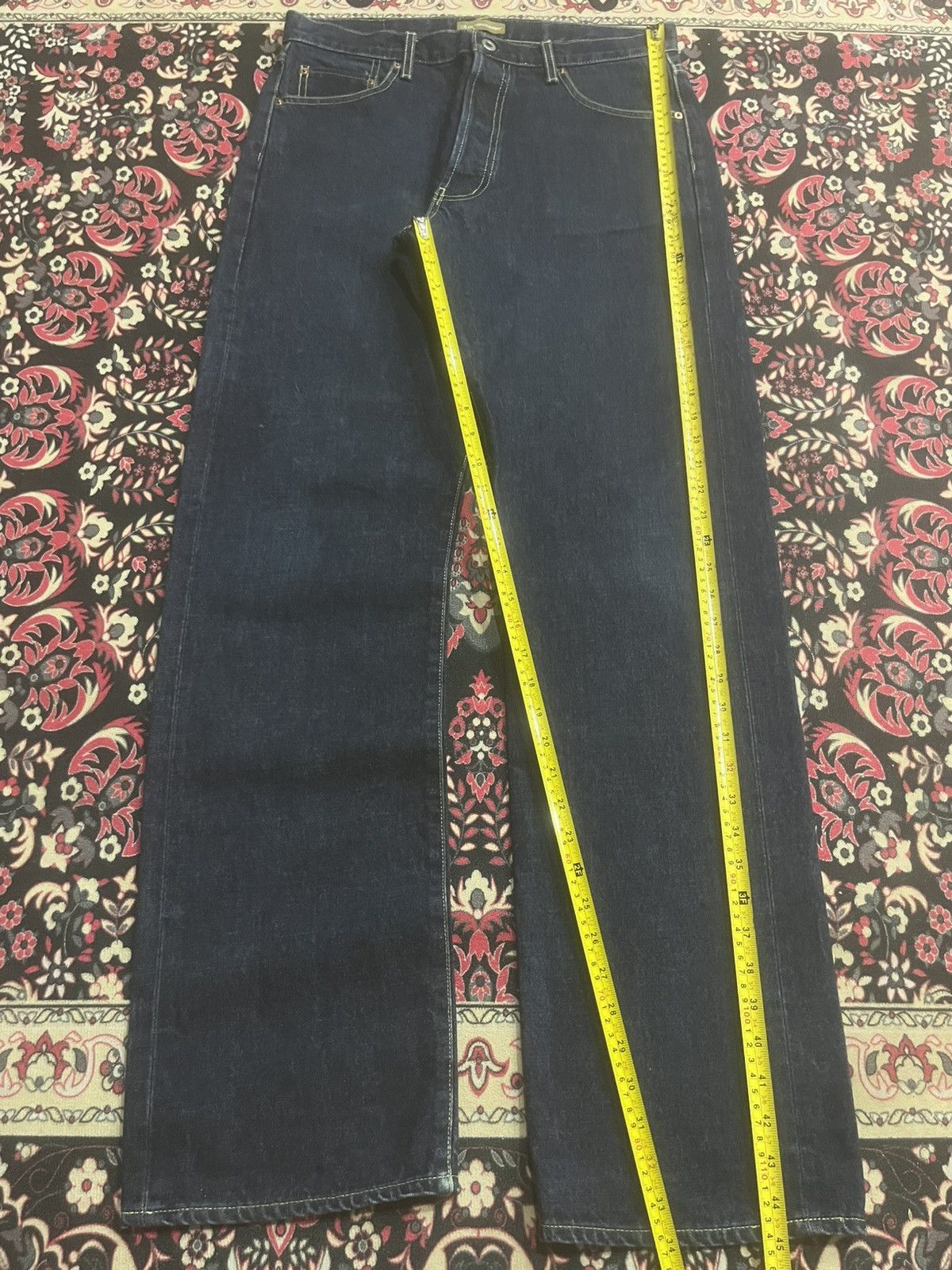 Vintage Vintage Octopus Army Indigo Wash Straight Leg Selvedge Jeans Size US 34 / EU 50 - 14 Thumbnail