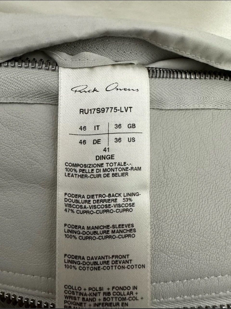 Rick Owens Rick Owens white leather Jacket Size US S / EU 44-46 / 1 - 4 Thumbnail