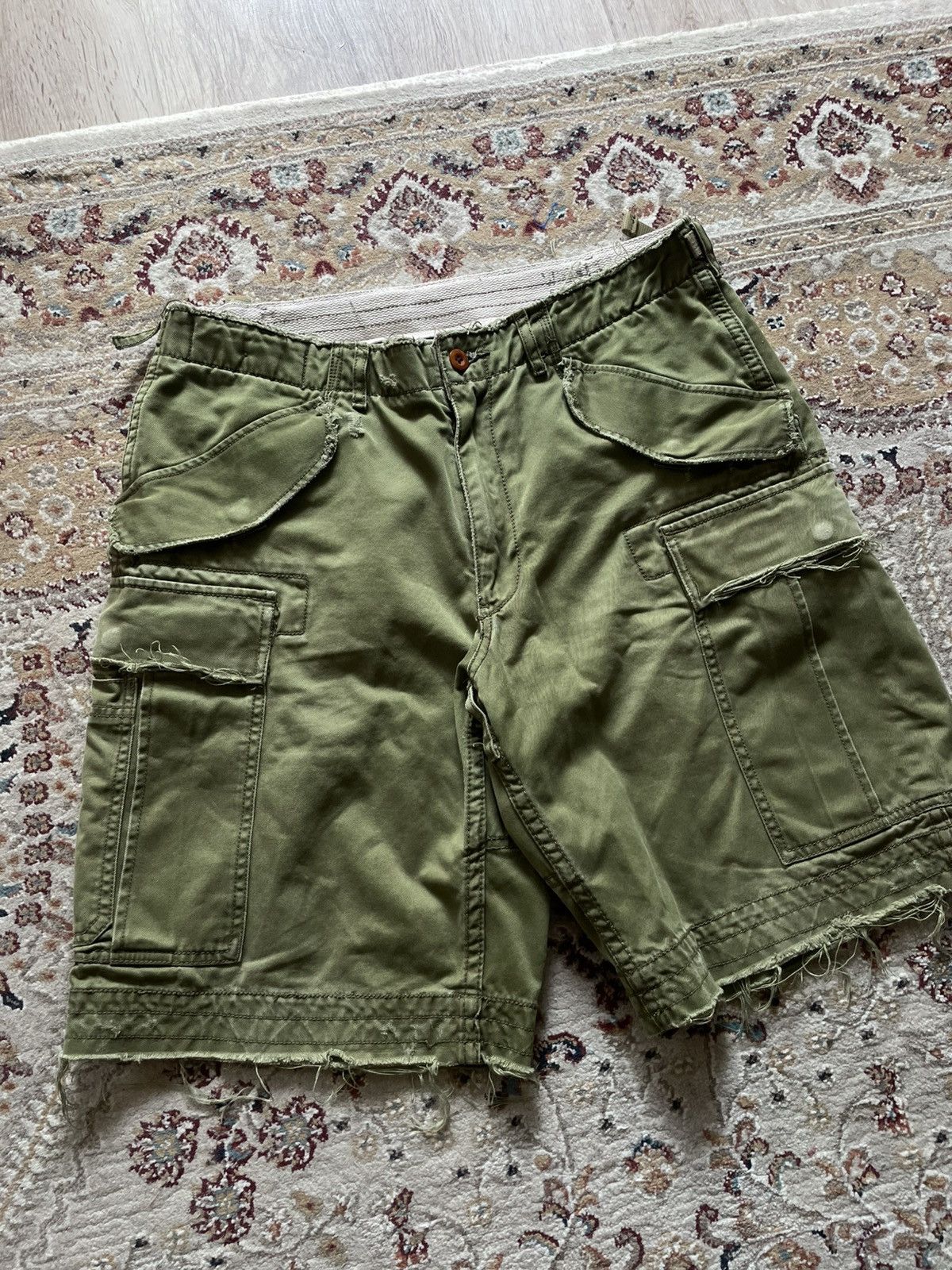 Polo Ralph Lauren Type-1 Polo Ralph Lauren Military Cargo Shorts USA Distresed Size US 32 / EU 48 - 3 Thumbnail