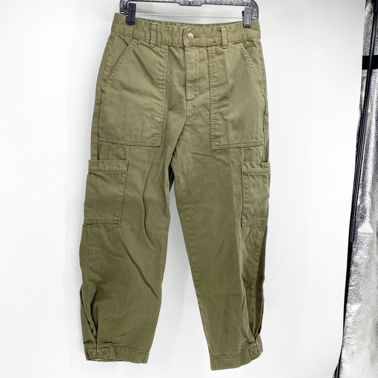 Banana Republic Banana Republic Cargo Ankle Pants green Pockets barrel chic Size 26" / US 2 / IT 38 - 1 Thumbnail