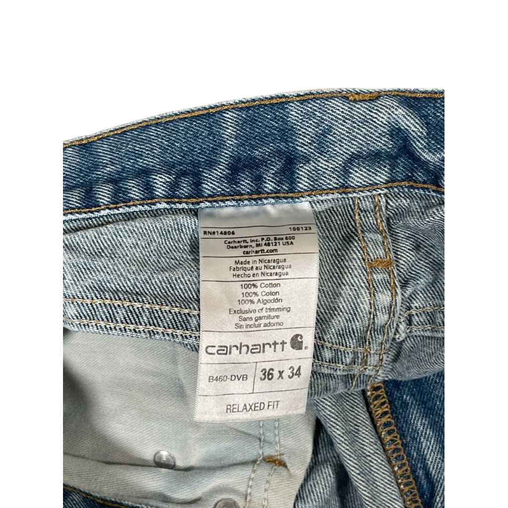 Carhartt × Vintage Vintage Carhartt Distressed Blue Denim Jeans 36x34 Size US 36 / EU 52 - 4 Thumbnail
