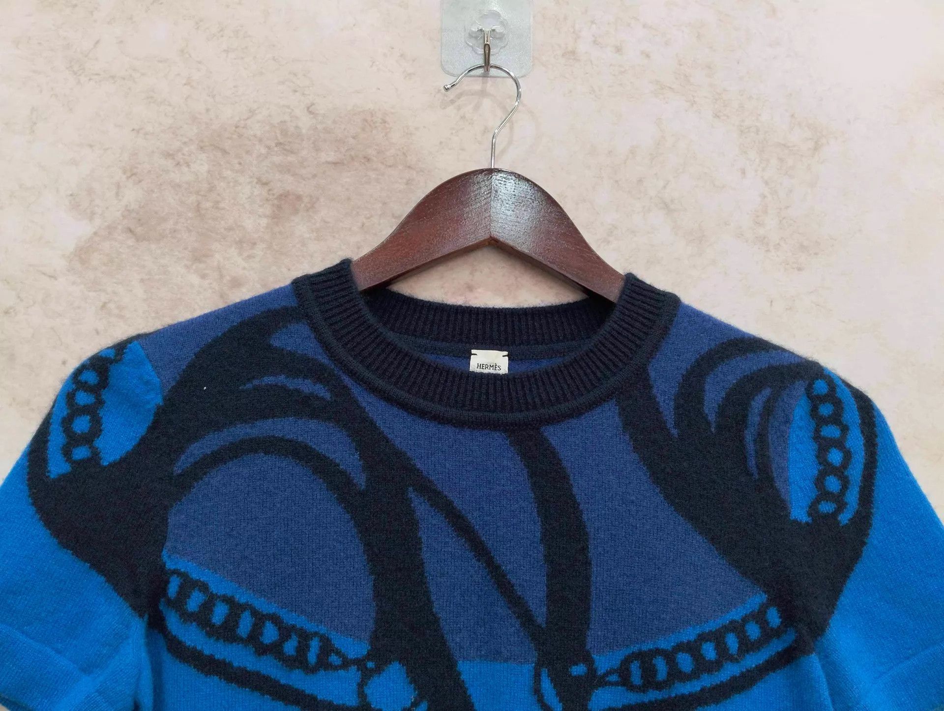 Hermes Hermes Graffiti Blue Knit Sweater 36 Size XS / US 0-2 / IT 36-38 - 6 Thumbnail
