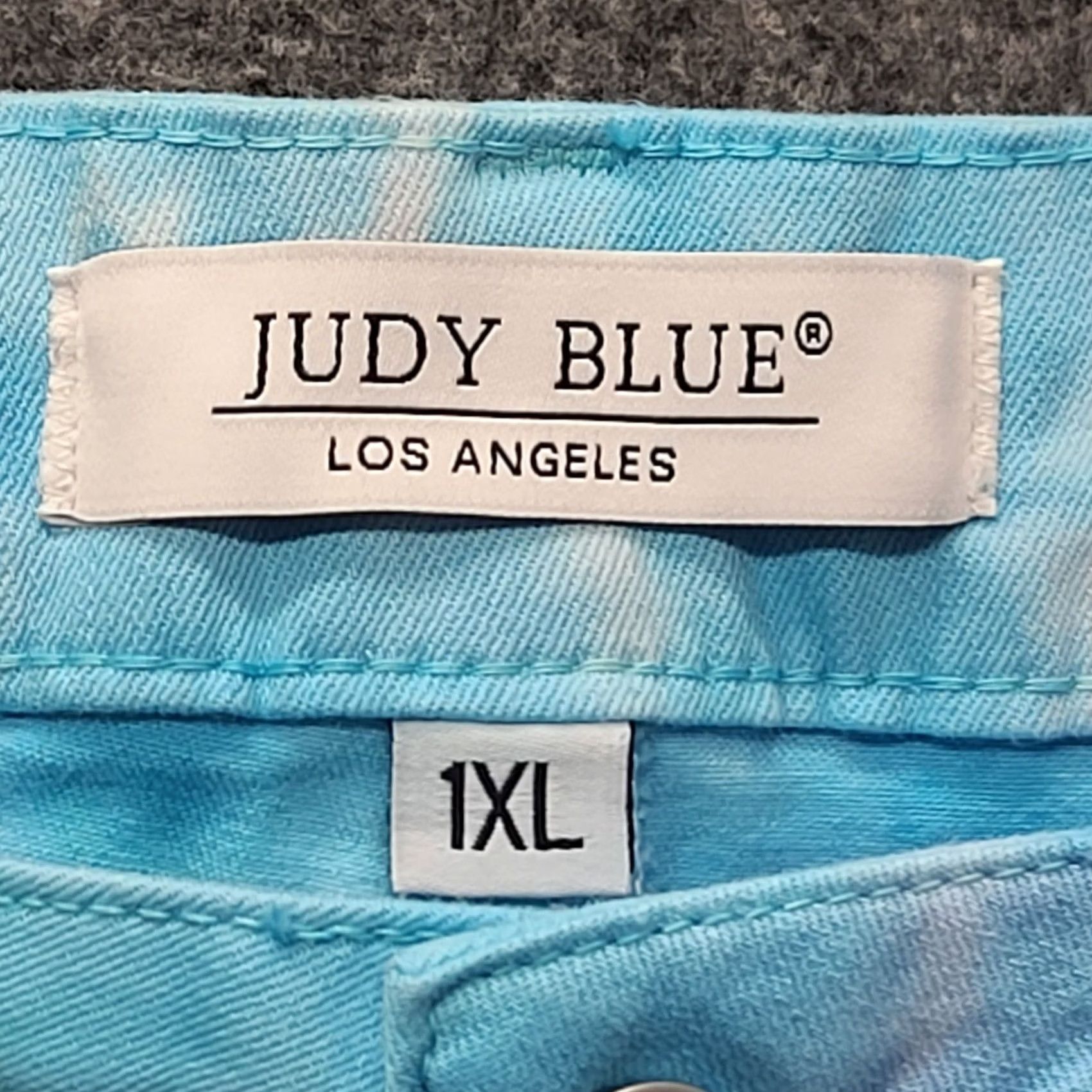 Vintage Judy Blue Cut Off Shorts Womens XL Regular High Rise Tie Die Snow Cone Pinstripes? Size 40" / US 18 - 2 Thumbnail