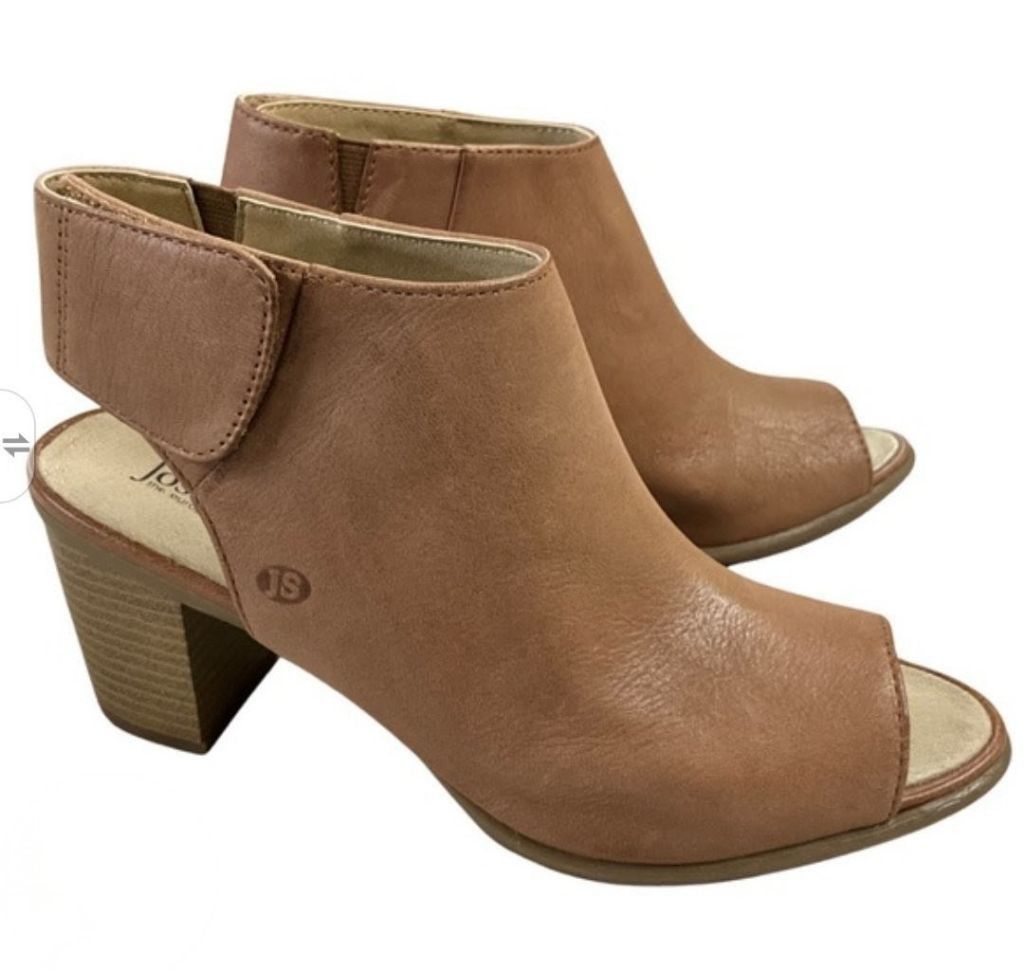 JOSEF SEIBAL Josef Seibel Bonnie 09 Leather Peep Toe Booties Size 38 Size US 7 / IT 37 - 1 Thumbnail