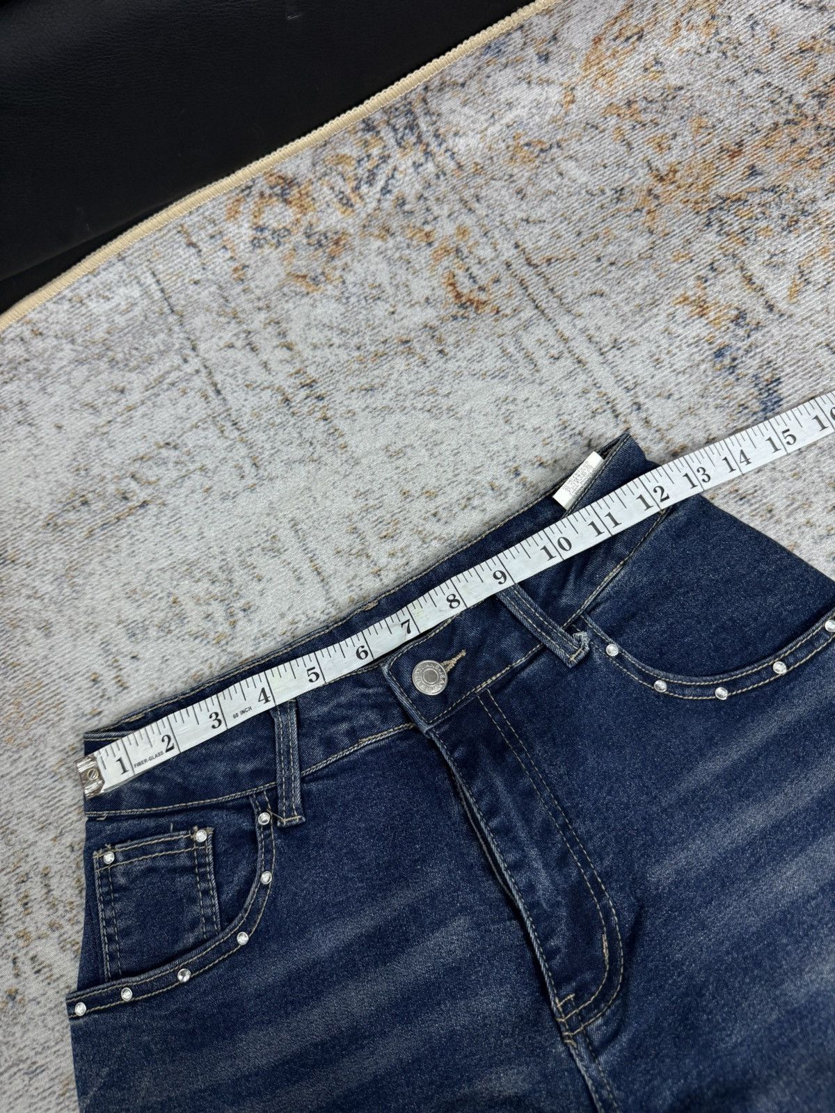 Tornado Mart Romwe y2k skull art style denim pants Size 25" / US 0 / IT 36 - 12 Thumbnail