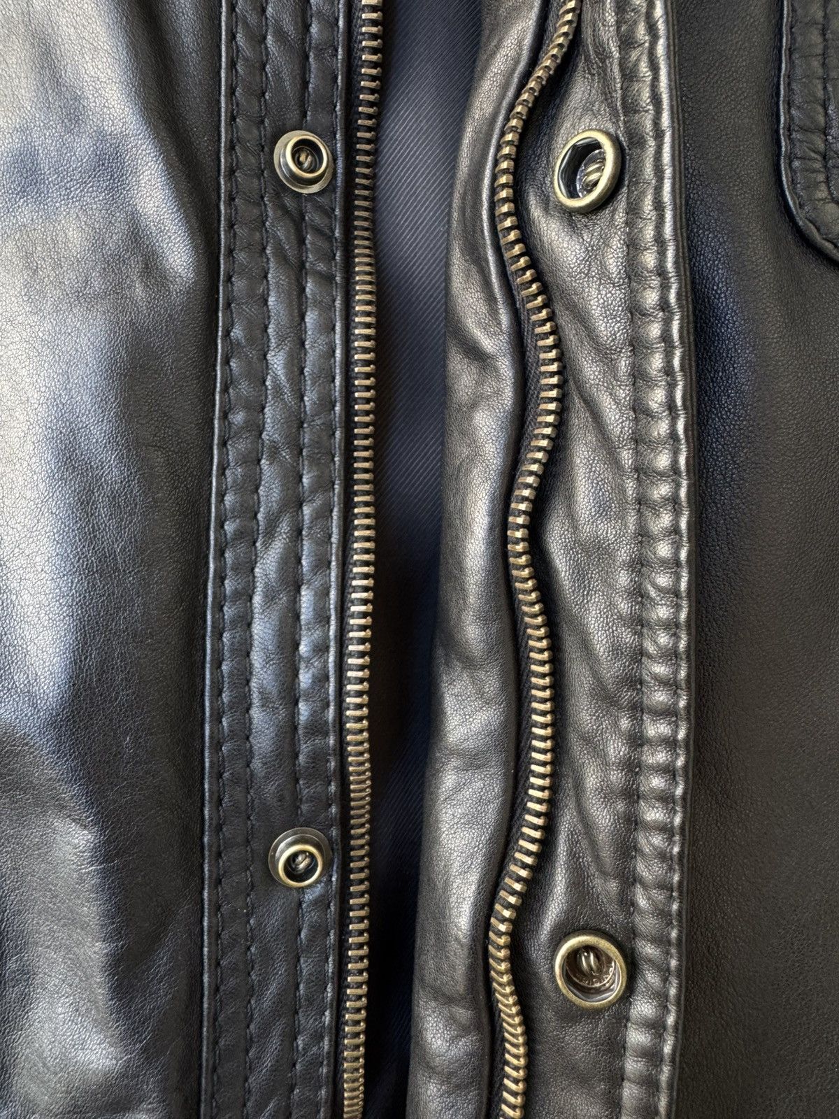 Dior Dior Homme SS06 4 Pocket Zipper Collar Leather Bomber Jacket Size US M / EU 48-50 / 2 - 5 Thumbnail