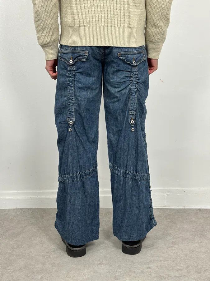 Dolce & Gabbana SS2004 Dolce & Gabbana Blue Technical Flared Denim Jeans Size US 32 / EU 48 - 4 Thumbnail
