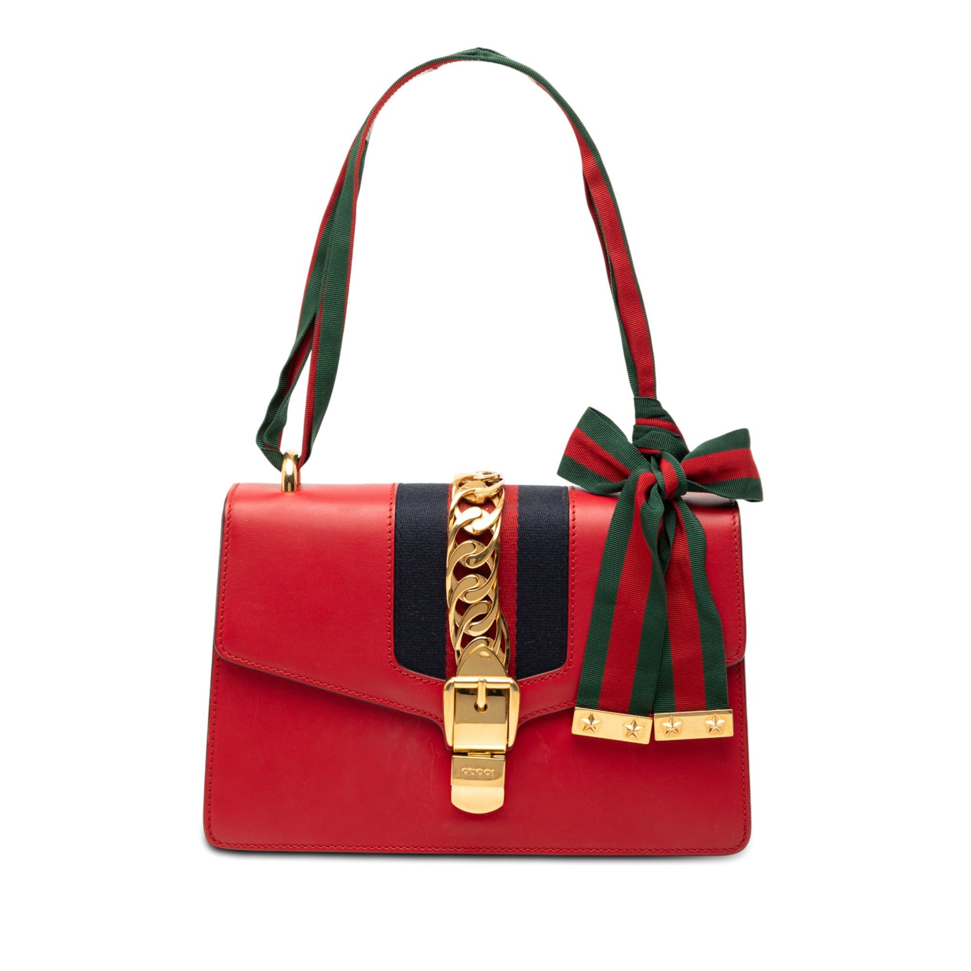 Gucci Small Leather Sylvie Web Satchel Size ONE SIZE - 1 Thumbnail