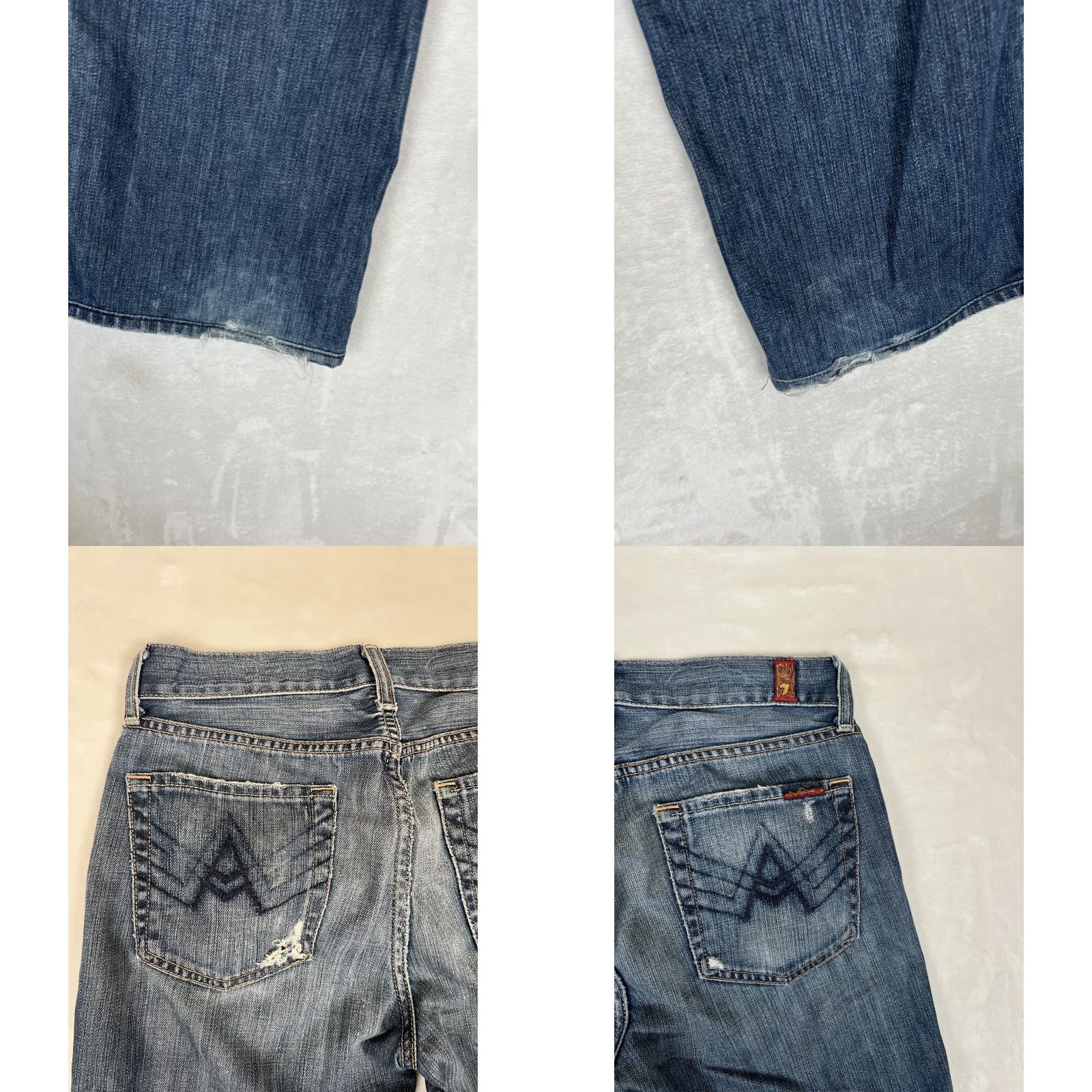 7 For All Mankind 7 For All Mankind Jeans Womens 28 Flare A Pocket Low Rise Dark Wash Denim Jeans 7 For All Mankind A Pocket Womens 28 Flare Low Rise Dark Wash Denim Size 28" / US 6 / IT 42 - 9 Thumbnail