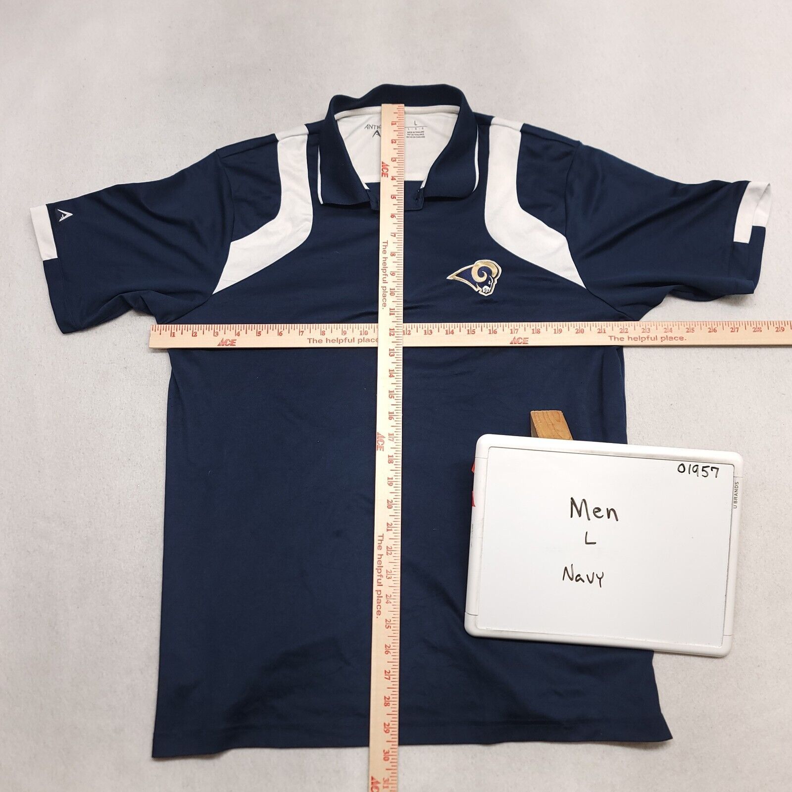 Antigua Antigua Los Angeles Rams Polo Shirt Adult Mens Size L Blue Size US L / EU 52-54 / 3 - 7 Thumbnail