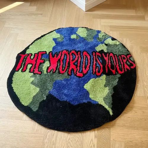 Designer Handmade Round Earth Tufted Home Decoration Carpet Rug Size ONE SIZE - 2 Thumbnail