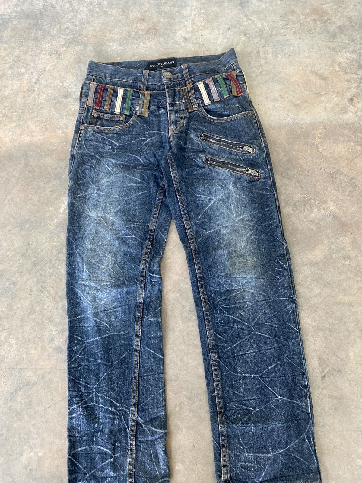 Hysteric Glamour × Japanese Brand × Le Grande Bleu (L.G.B.) Sick☠️ Nylaus Japan Double Waist Jeans Punk Grunge Lgb Size US 29 - 4 Thumbnail