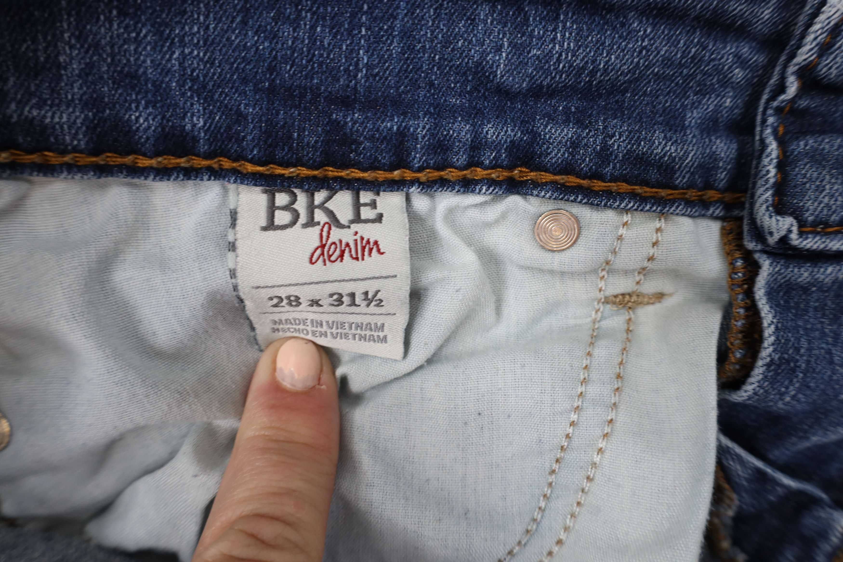 Vintage Buckle BKE Stretch Thick Stitch Skinny Leg Denim Jeans Size 28" / US 6 / IT 42 - 7 Thumbnail