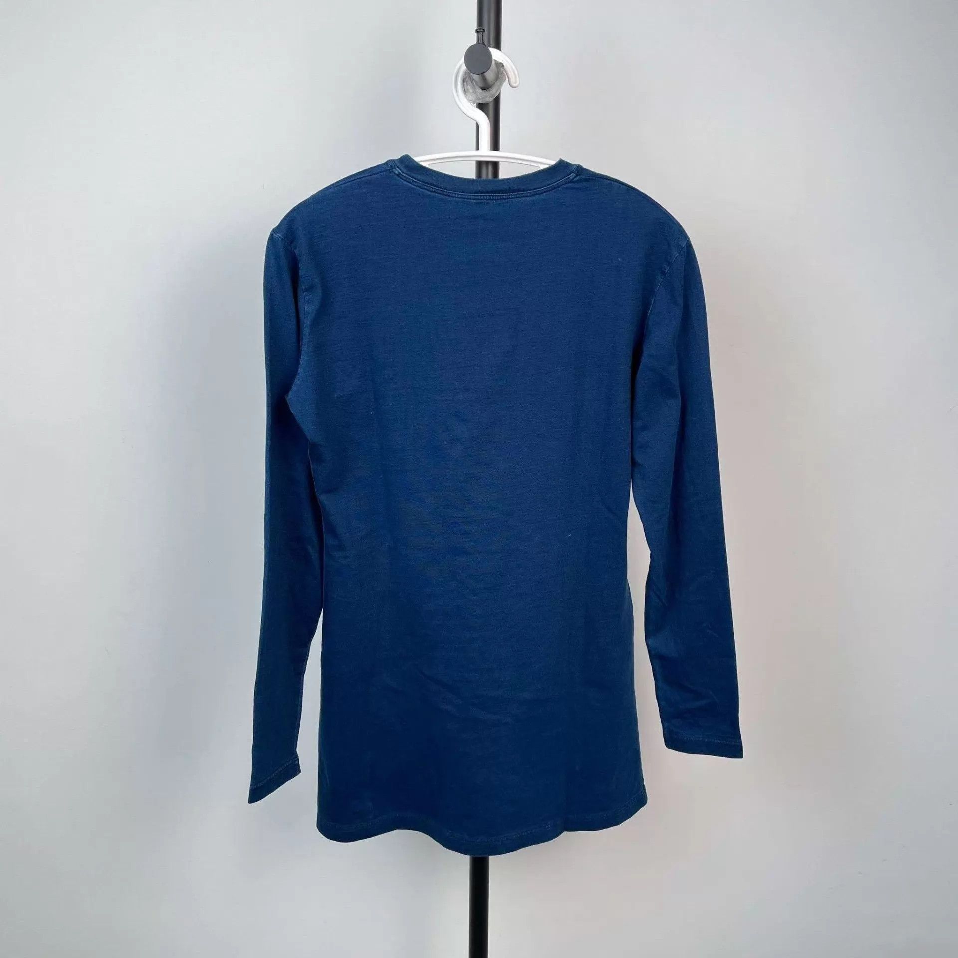 Miu Miu MIU MIU 95% linen-cotton long-sleeve Tee XS navy Size XS / US 0-2 / IT 36-38 - 2 Thumbnail