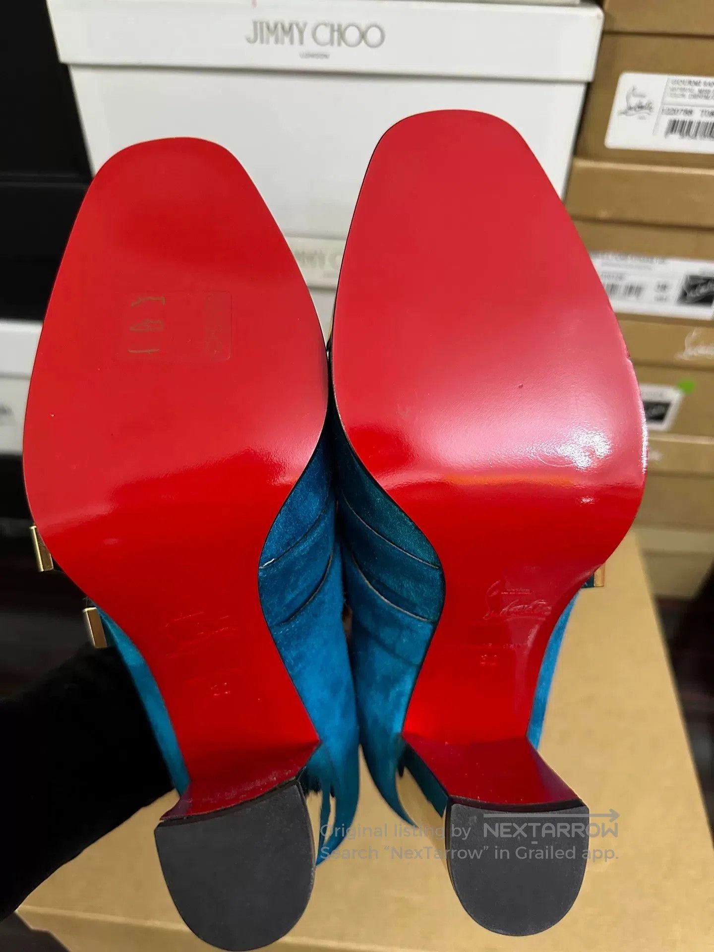 Christian Louboutin Christian Louboutin Blue High Heels Size 38. Size US 7 / IT 37 - 6 Thumbnail