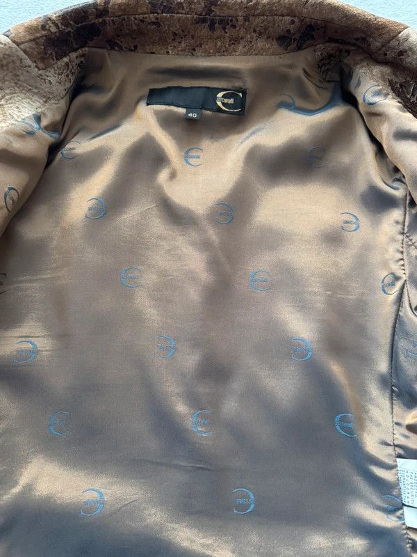 Roberto Cavalli 2000s Cavalli Raw Beige Leather Suit Jacket Size S / US 4 / IT 40 - 5 Thumbnail