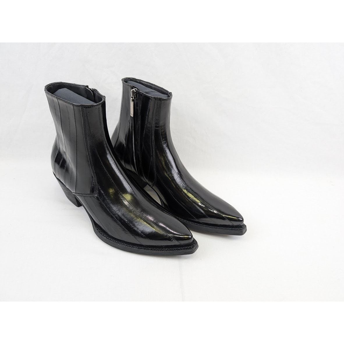 Saint Laurent Paris o1rshd1 Eel Anguilla Leather Lukas Boots in Black Size US 9 / EU 42 - 17 Thumbnail