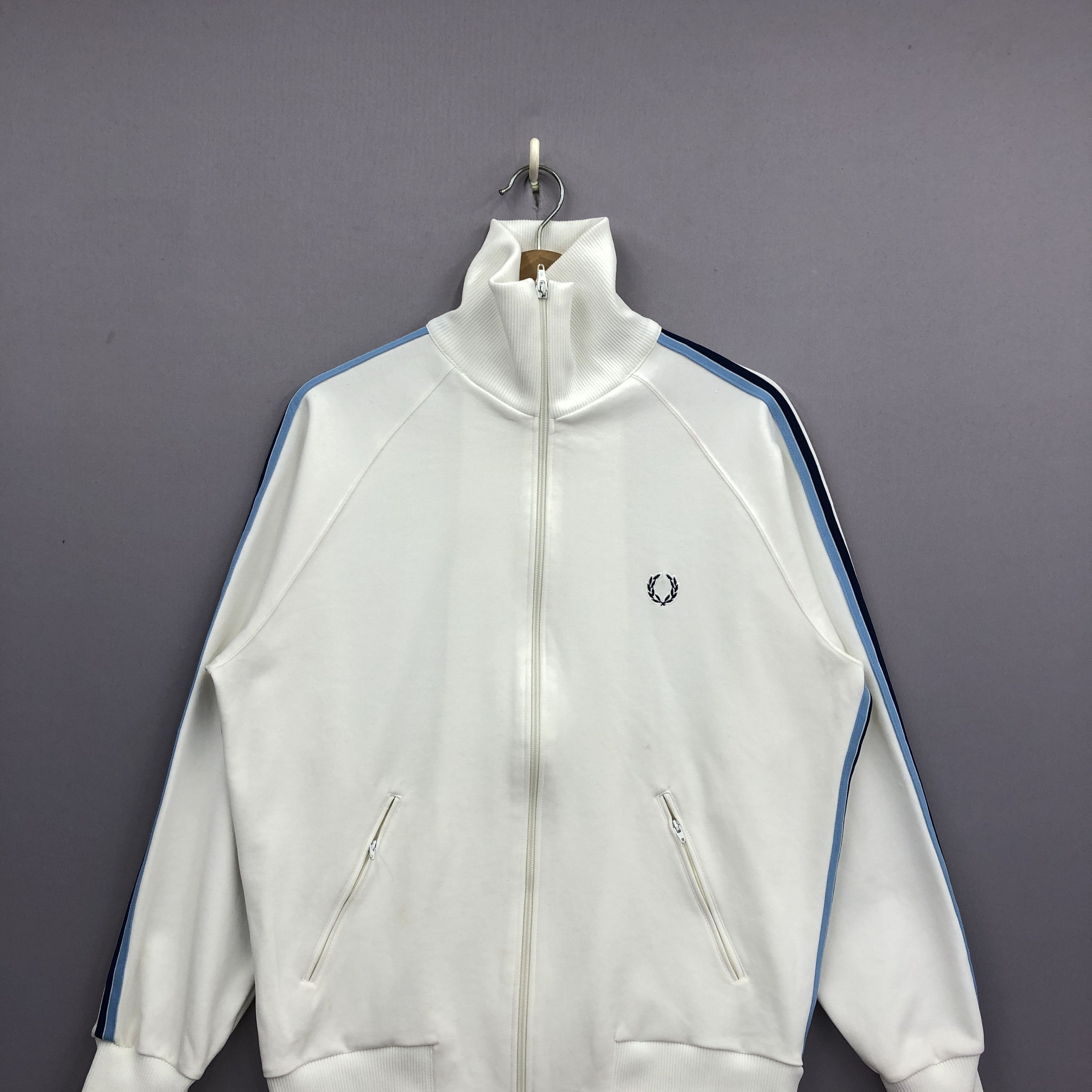 Fred Perry × Vintage Vintage Fred Perry Sweater Zipper Track Top Sweatshirt Size US L / EU 52-54 / 3 - 2 Thumbnail