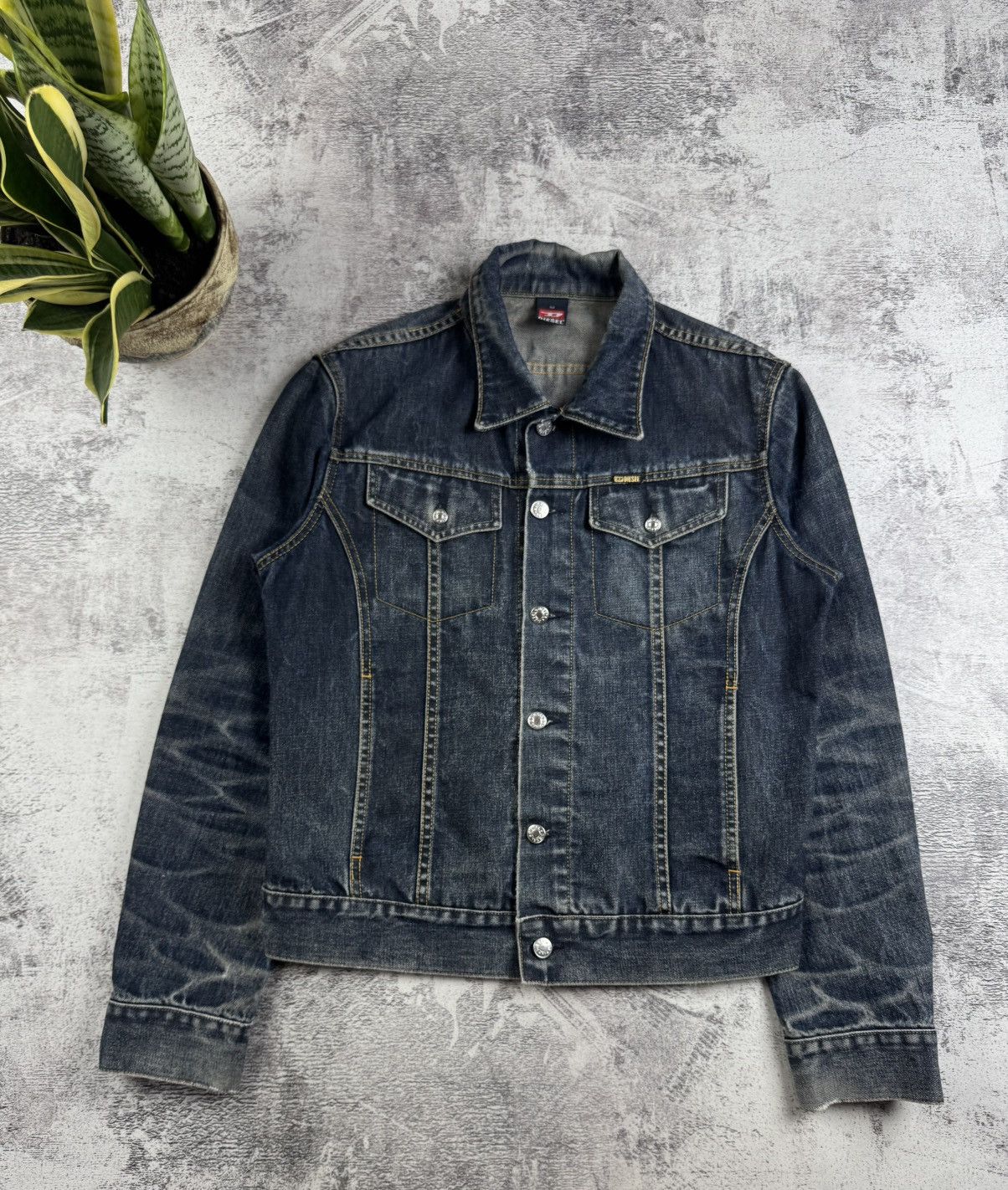 Diesel Diesel Custom 1 of 1 Chess Design Blue Men’s Medium Vintage Denim Jeans Jacket Size US M / EU 48-50 / 2 - 6 Thumbnail