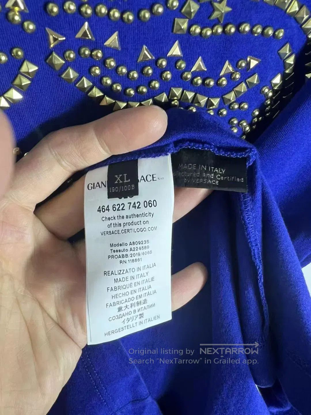 Versace Versace Crystal Medusa Short-Sleeve Top. Size US XL / EU 56 / 4 - 3 Thumbnail