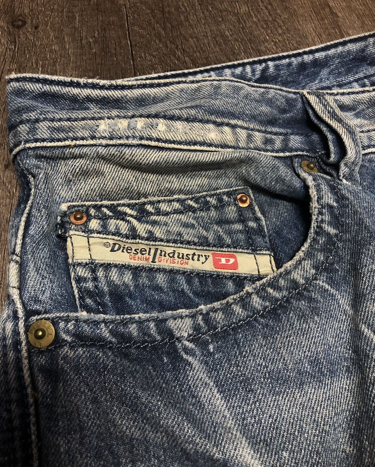 Diesel × Vintage Vintage Diesel Industry Distressed Denim Size US 34 / EU 50 - 9 Thumbnail