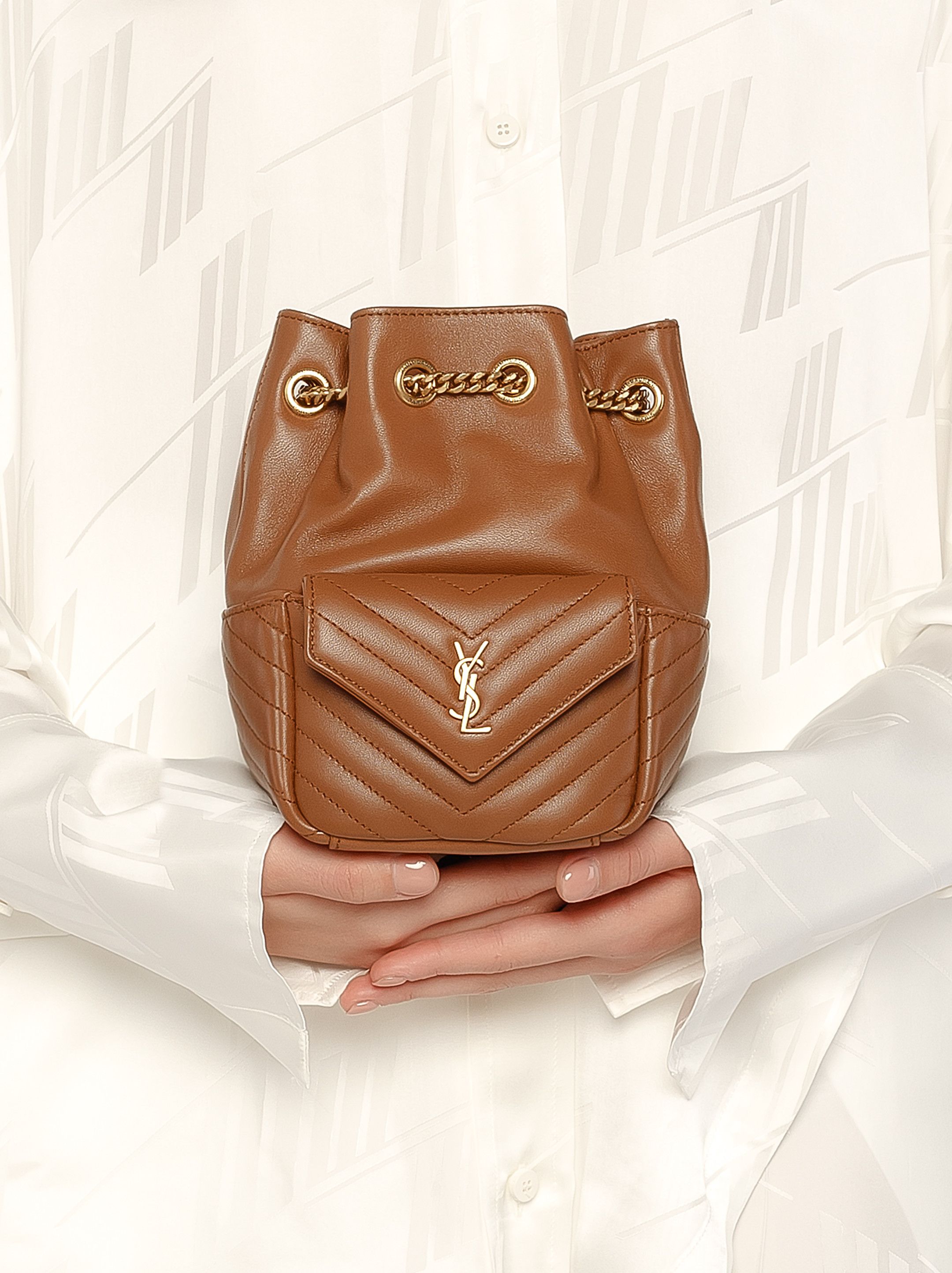 Saint Laurent Paris o1s1wg111024 Size: OS / Leather Nano Bucket Bag in Brown Size ONE SIZE - 2 Thumbnail
