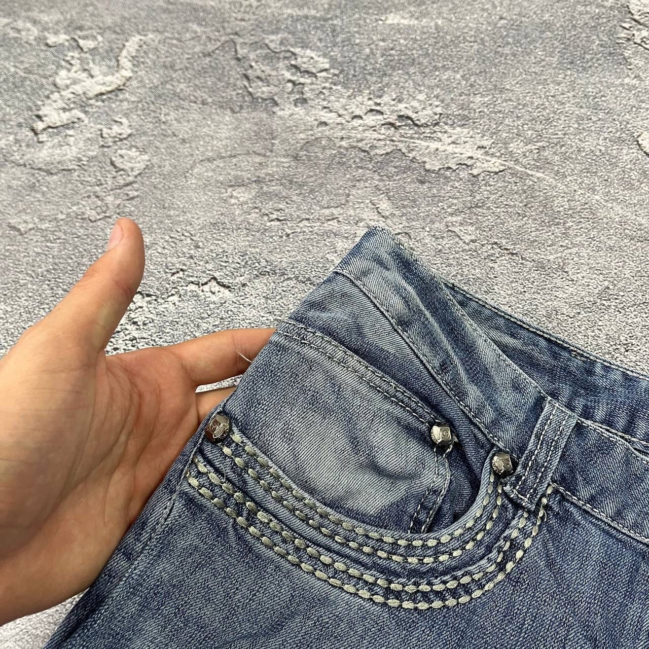 Vintage Y2K Kosmo Lupo Jeans Denim Washed Embroidered Logo Size US 32 / EU 48 - 10 Thumbnail