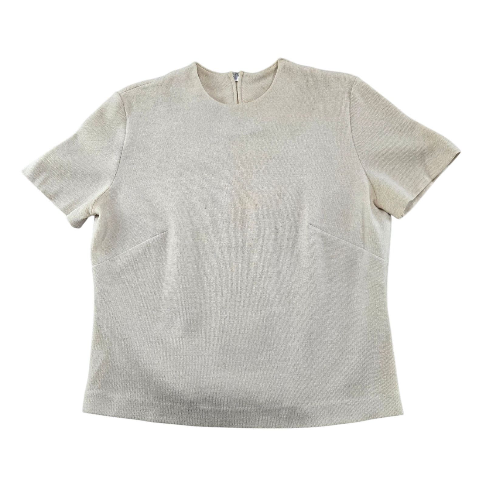 Vintage Vintage Knit Top Ivory Mod Minimalist Blouse Size Small Size S / US 4 / IT 40 - 2 Thumbnail