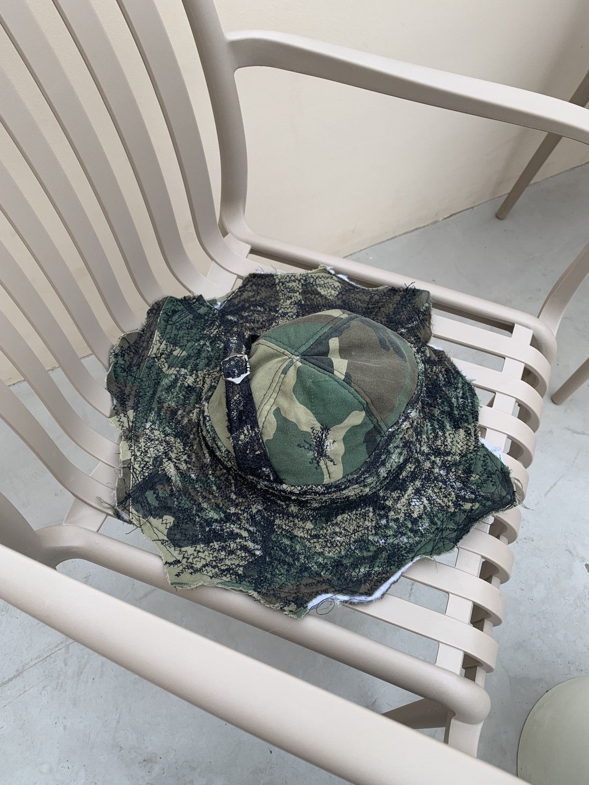 Vintage Kapital Style Camo Patchwork Bucket Hat Vintage Military Size ONE SIZE - 1 Thumbnail