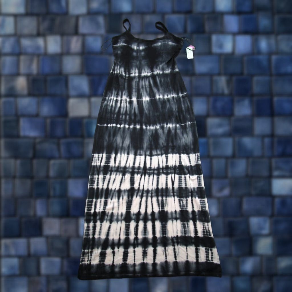 Alife Reflex Active Life Maxi Dress Sleeveless 90 Degrees Tie Dyed Black Women M NEW Size M / US 6-8 / IT 42-44 - 1 Thumbnail