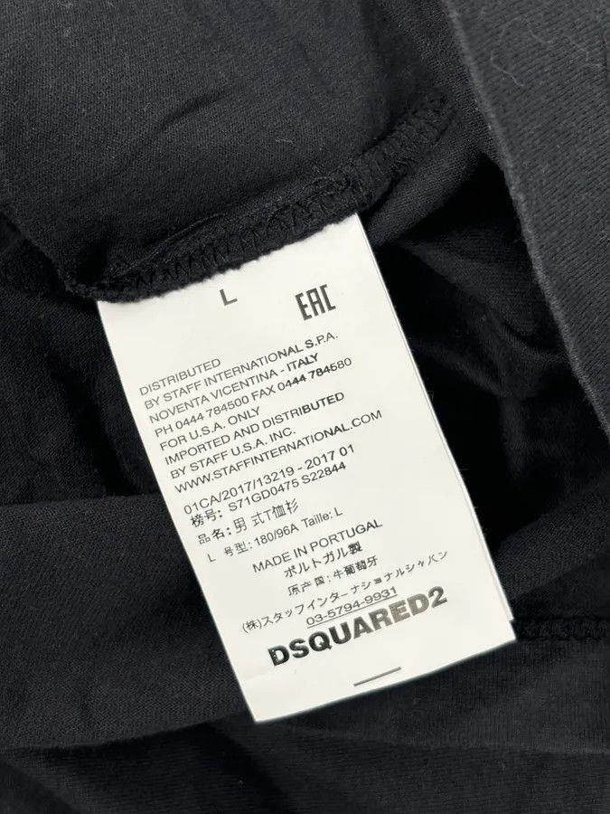 Dsquared2 SS2017 Dsquared2 Black Safety Pin Print T-Shirt Size US L / EU 52-54 / 3 - 9 Thumbnail