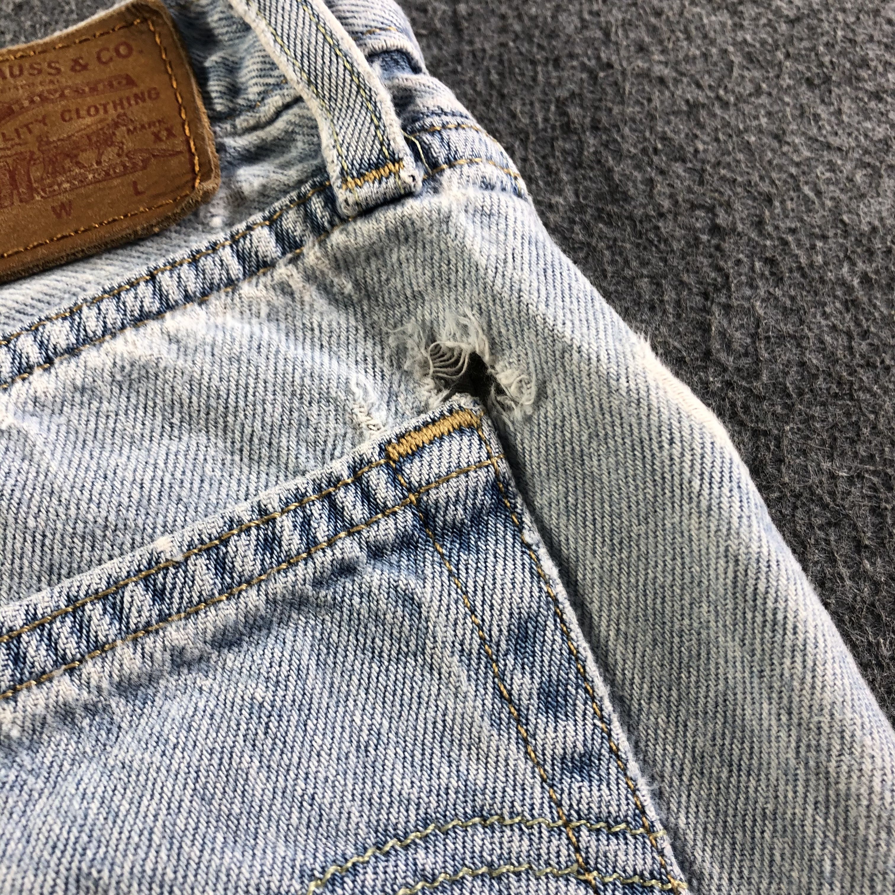 Levi's Vintage Light Wash Levis 501 Jeans-J3703 Size US 33 - 12 Thumbnail