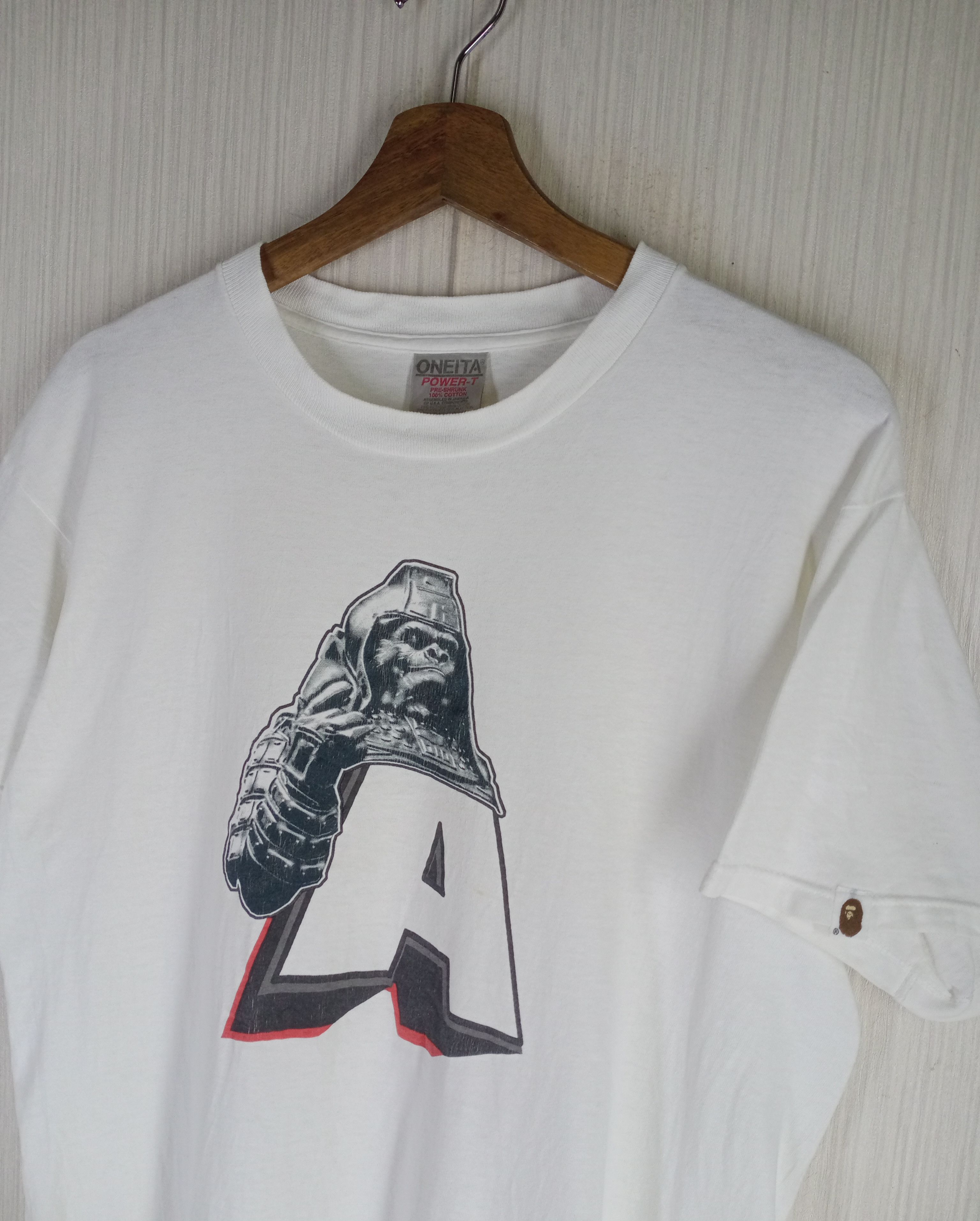 Bape Rare Vintage 90s BAPE Oneita Planet Of The Apes Tshirt Size US M / EU 48-50 / 2 - 2 Thumbnail