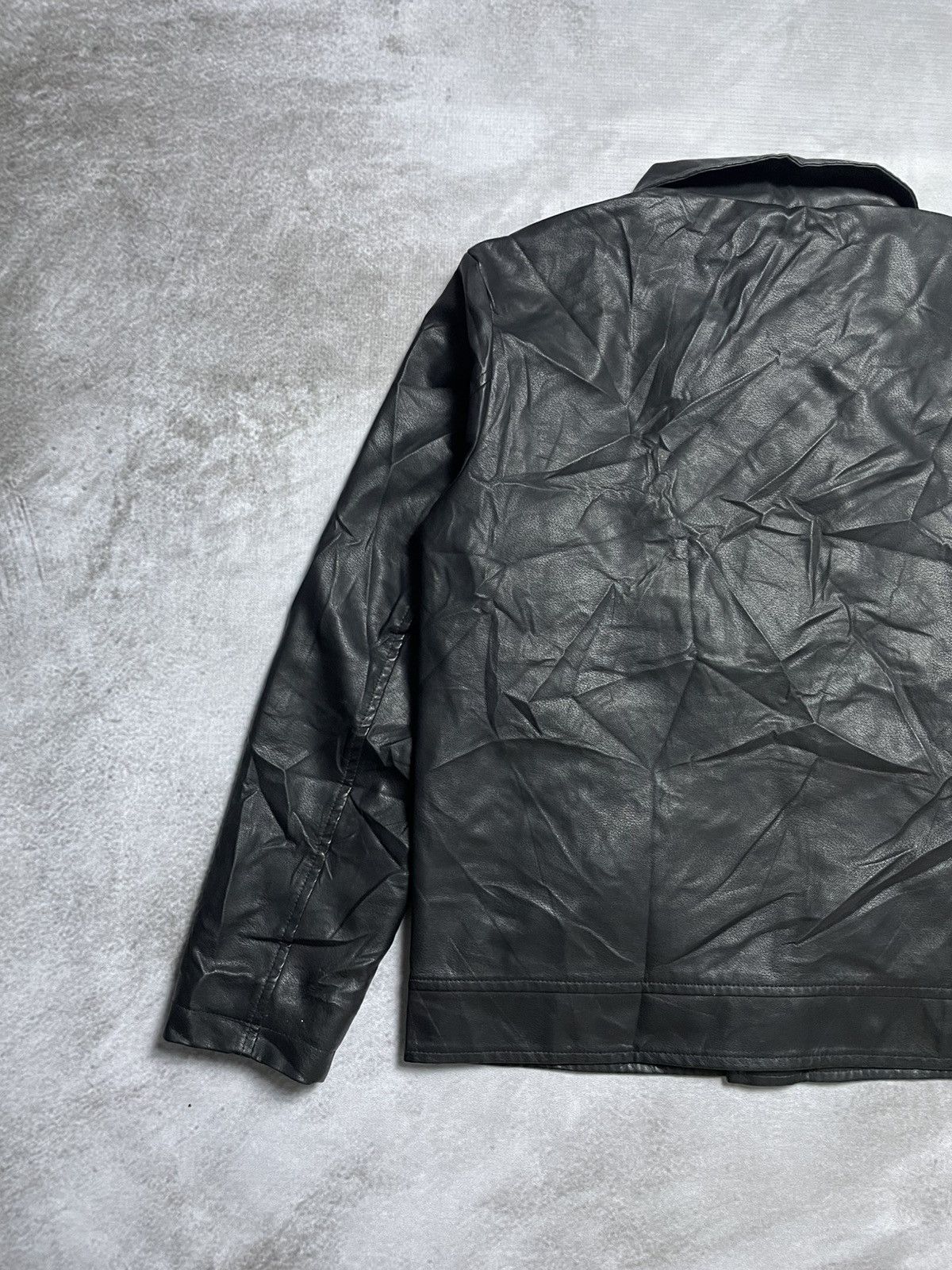 If Six Was Nine × Shein 2000’s Shein - Asymmetrical Leather Biker Jacket Size US L / EU 52-54 / 3 - 12 Thumbnail