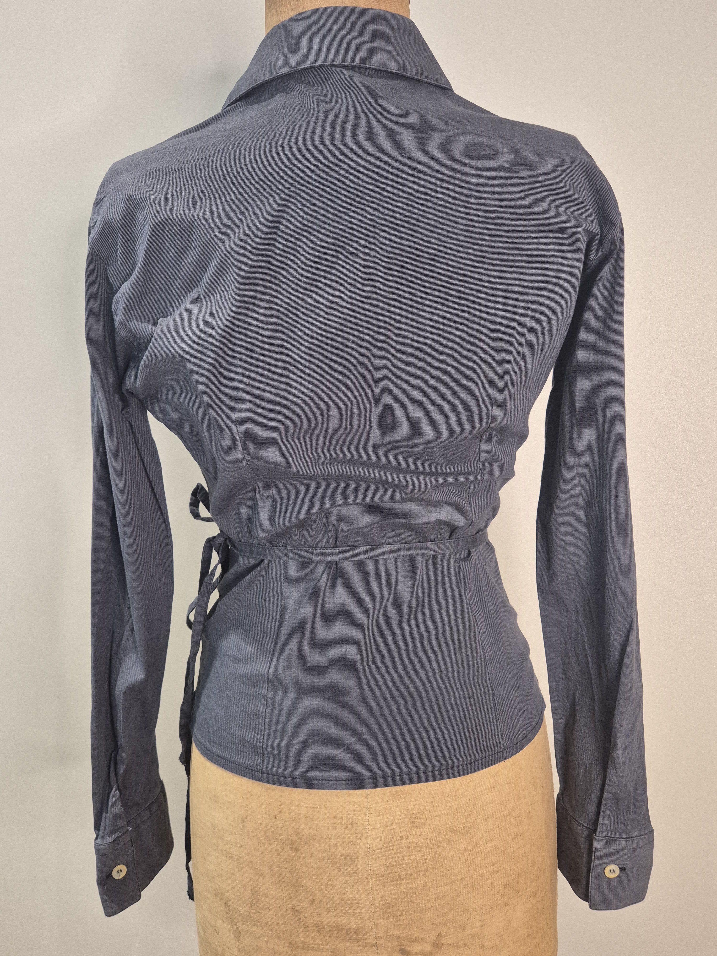 Sisley Grey l/s wrap shirt Size XS / US 0-2 / IT 36-38 - 2 Thumbnail