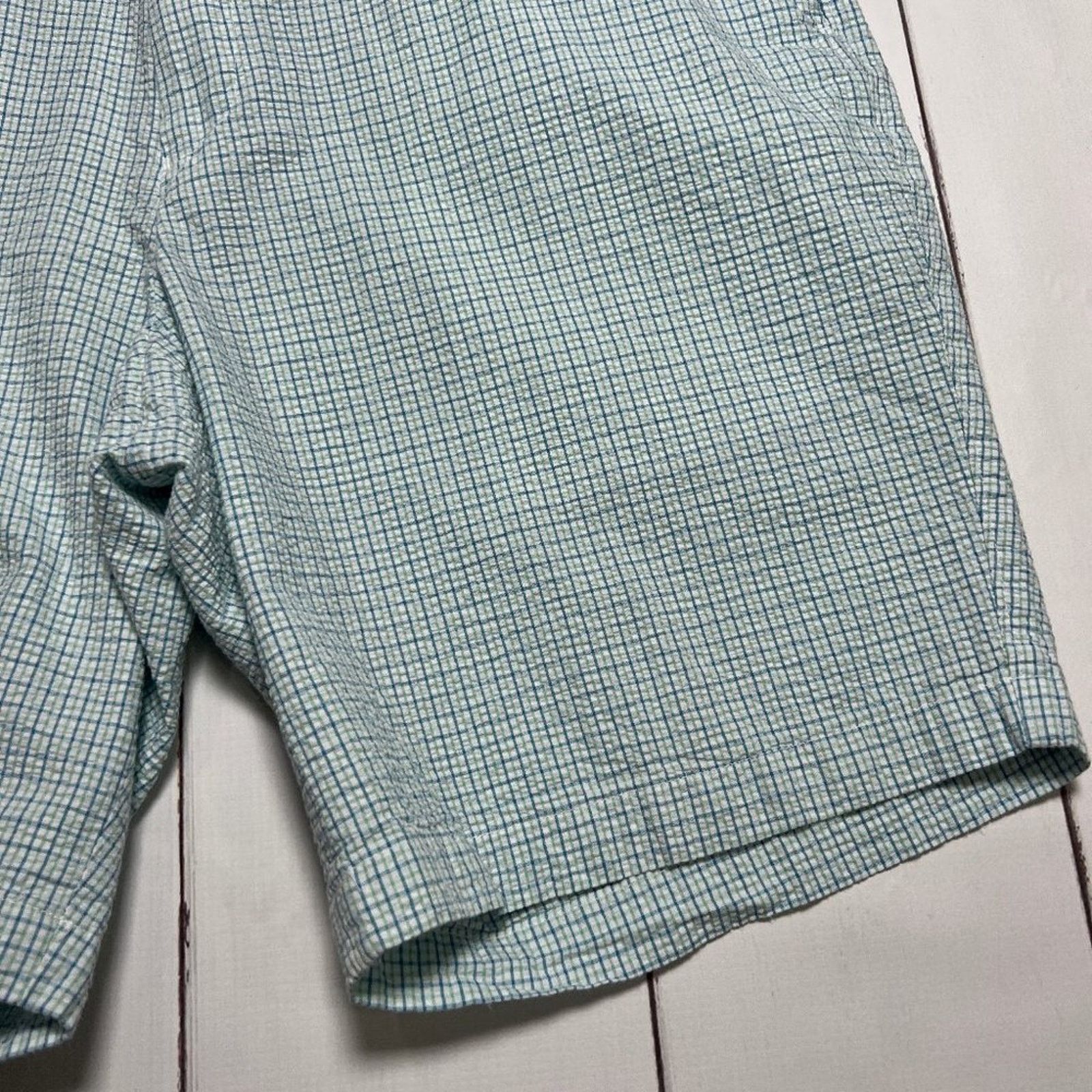 Peter Millar Peter Millar Seersucker Golf Short 34 Green Blue Gingham Size US 34 / EU 50 - 6 Thumbnail