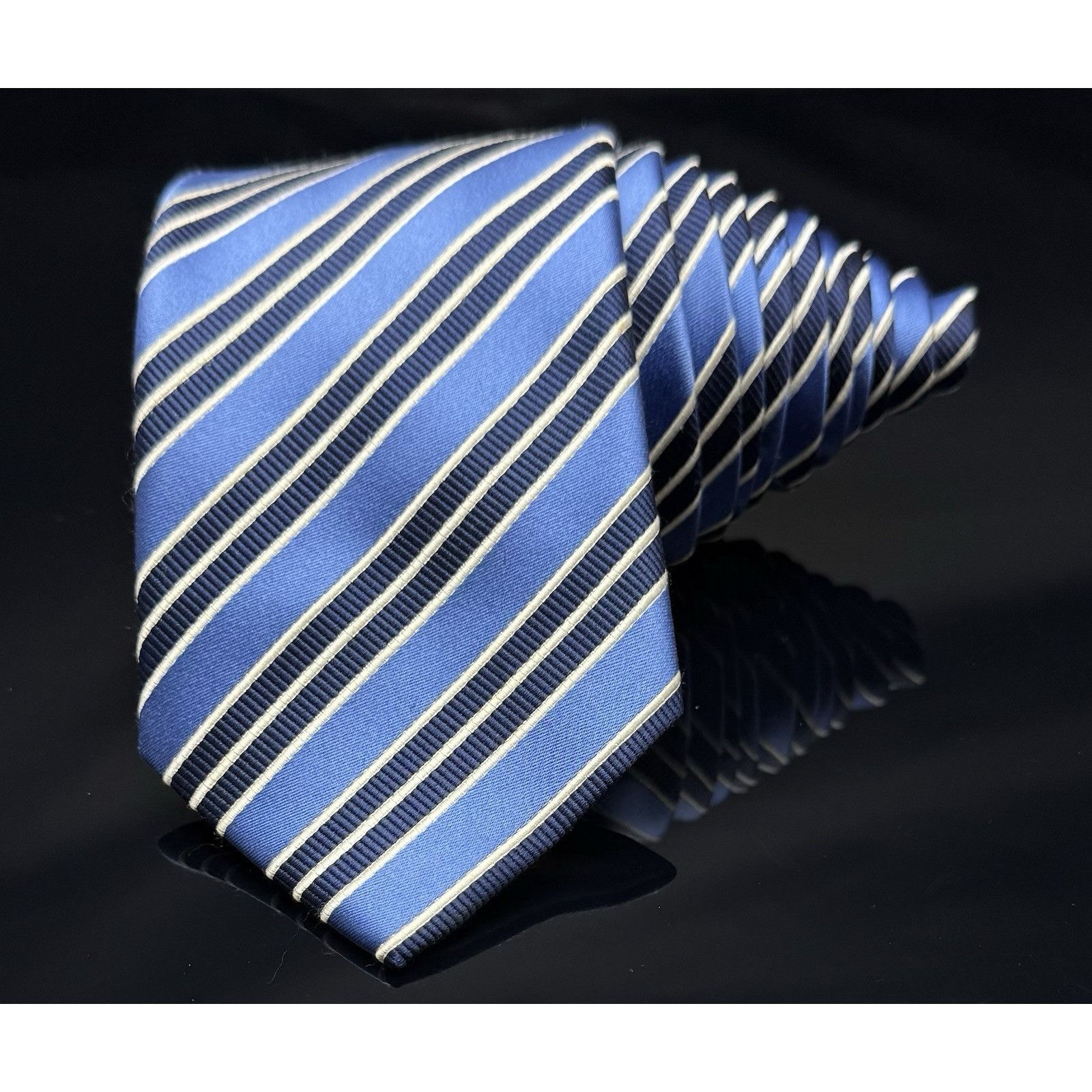 Donald Trump Donald J. Trump Men’s Tie Blue Striped Width 3” Length 60” Size ONE SIZE - 2 Thumbnail